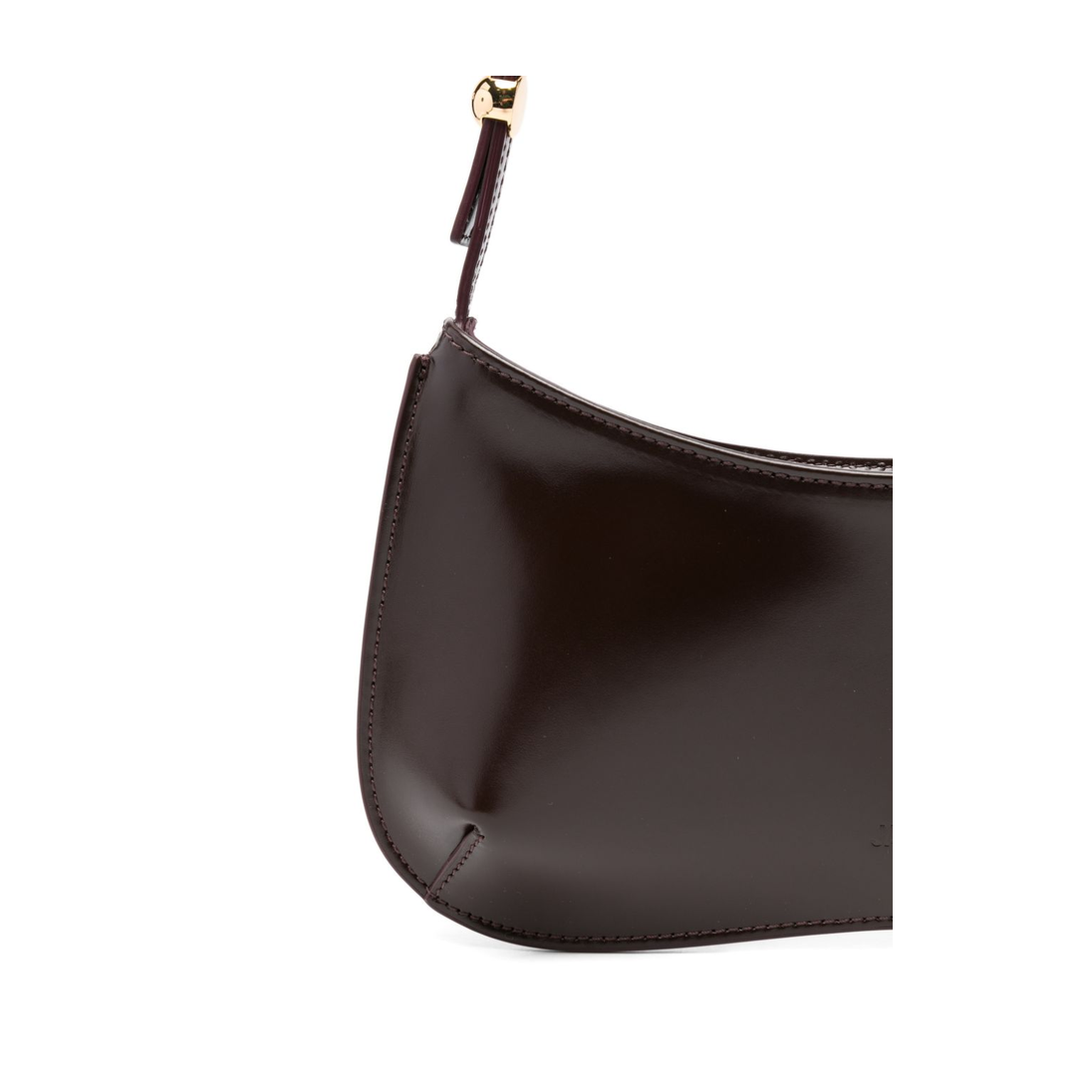 Le Bisou Medium Calf Leather Shoulder Bag - Bordeaux (Dark Burgundy) - Image 5