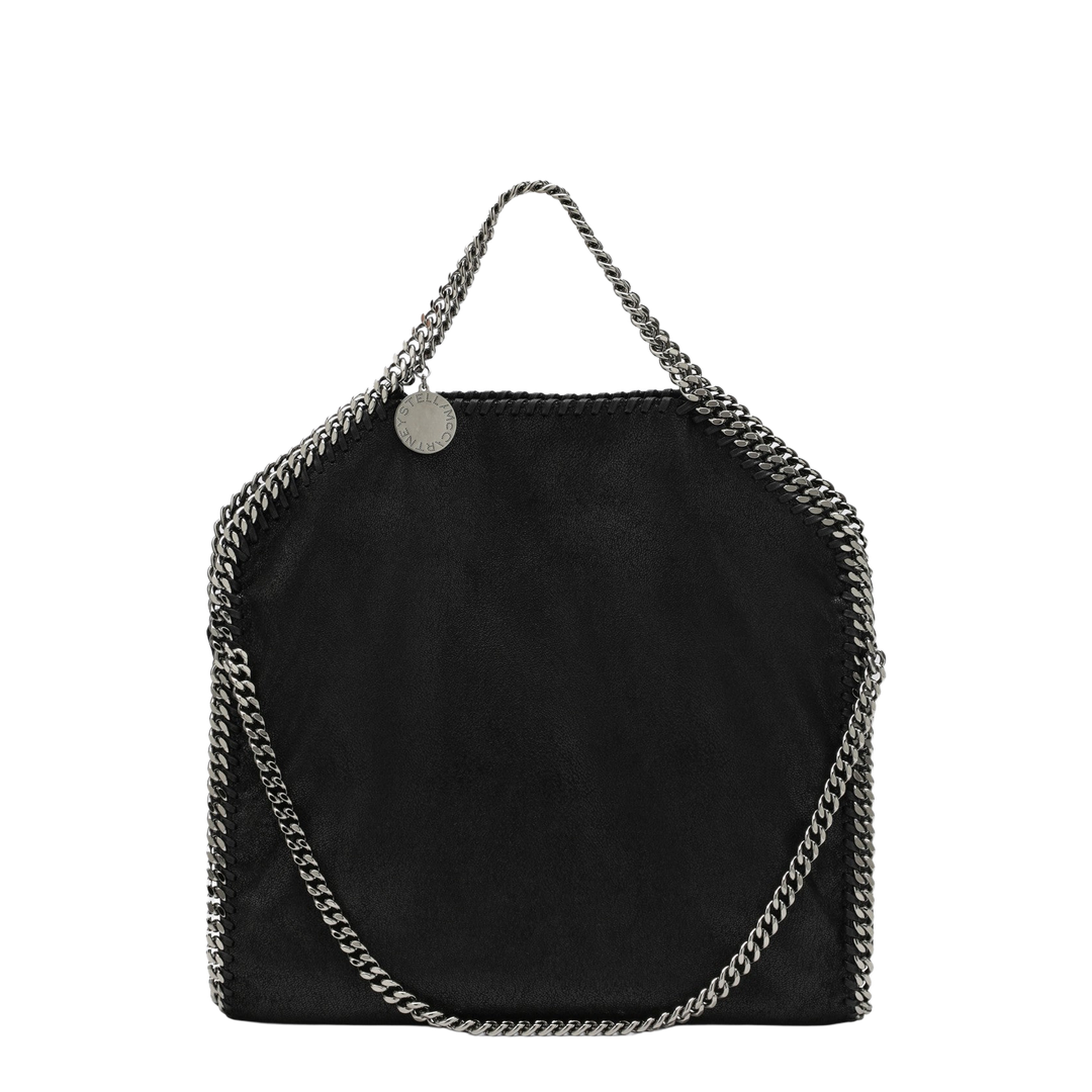 Falabella Fold-Over Shaggy Deer Tote Bag - Black - Image 1
