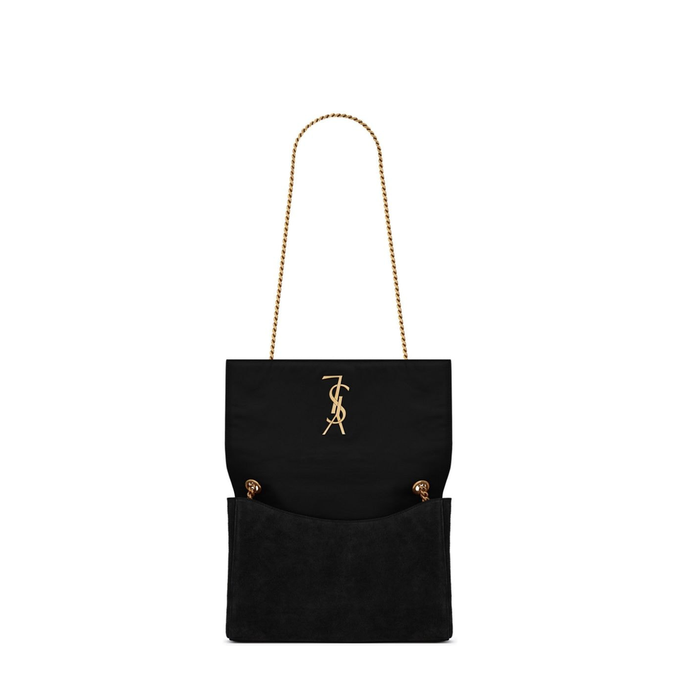 Kate Medium Suede Shoulder Bags - Black - Image 4