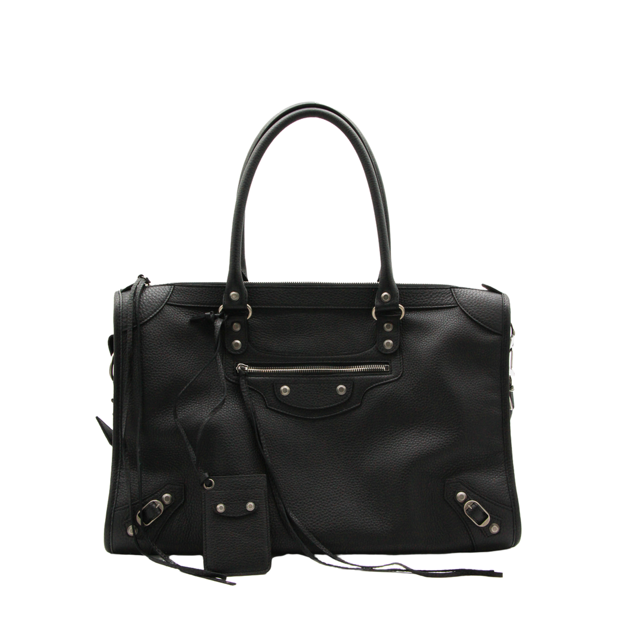Le City Large Grained Calfskin Duffle - Black - Image 2