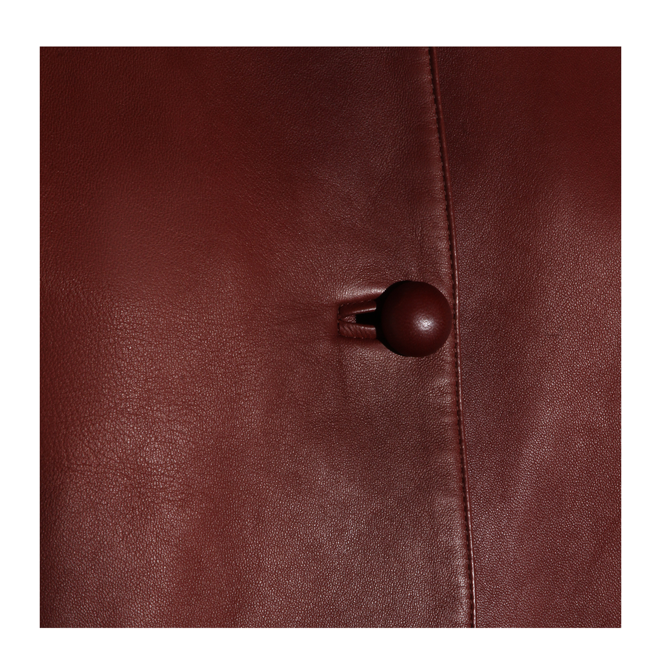 Short Burgundy Jacket in Plongé Nappa Leather - Image 8