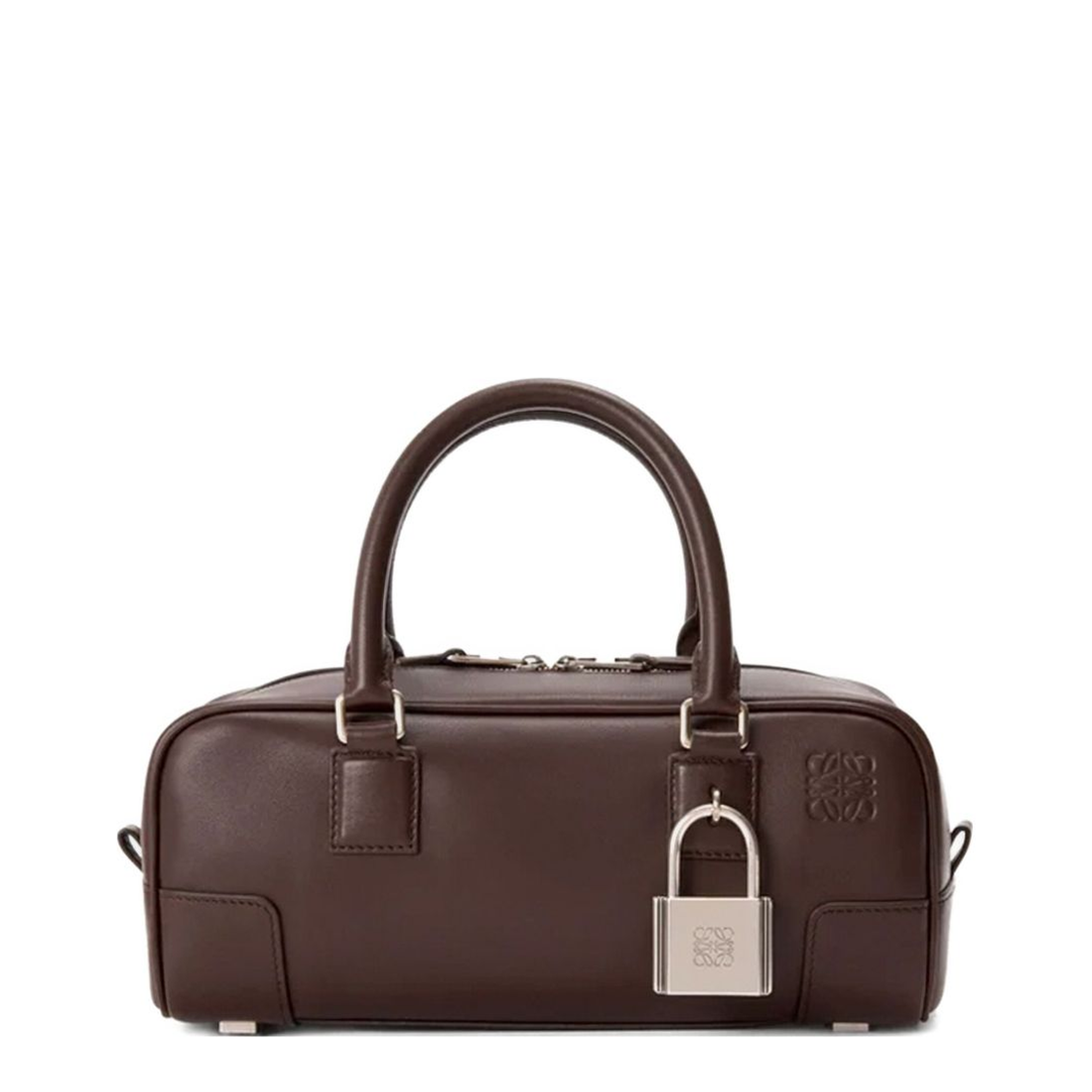 Amazona 23 Cropped Shiny Calfskin Bag - Dark Chestnut - Image 1