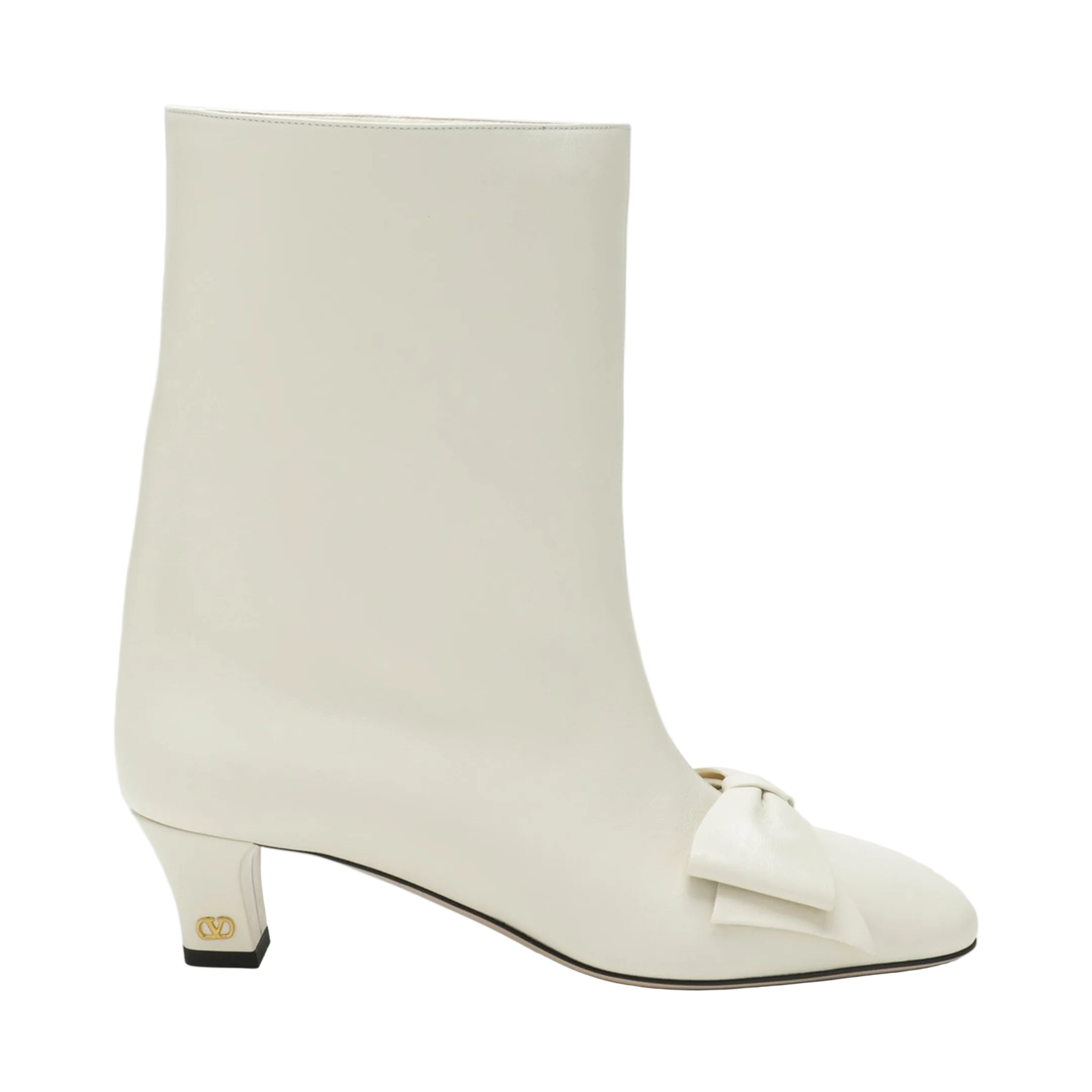Ivory Bowow Ankle Boots - Image 1