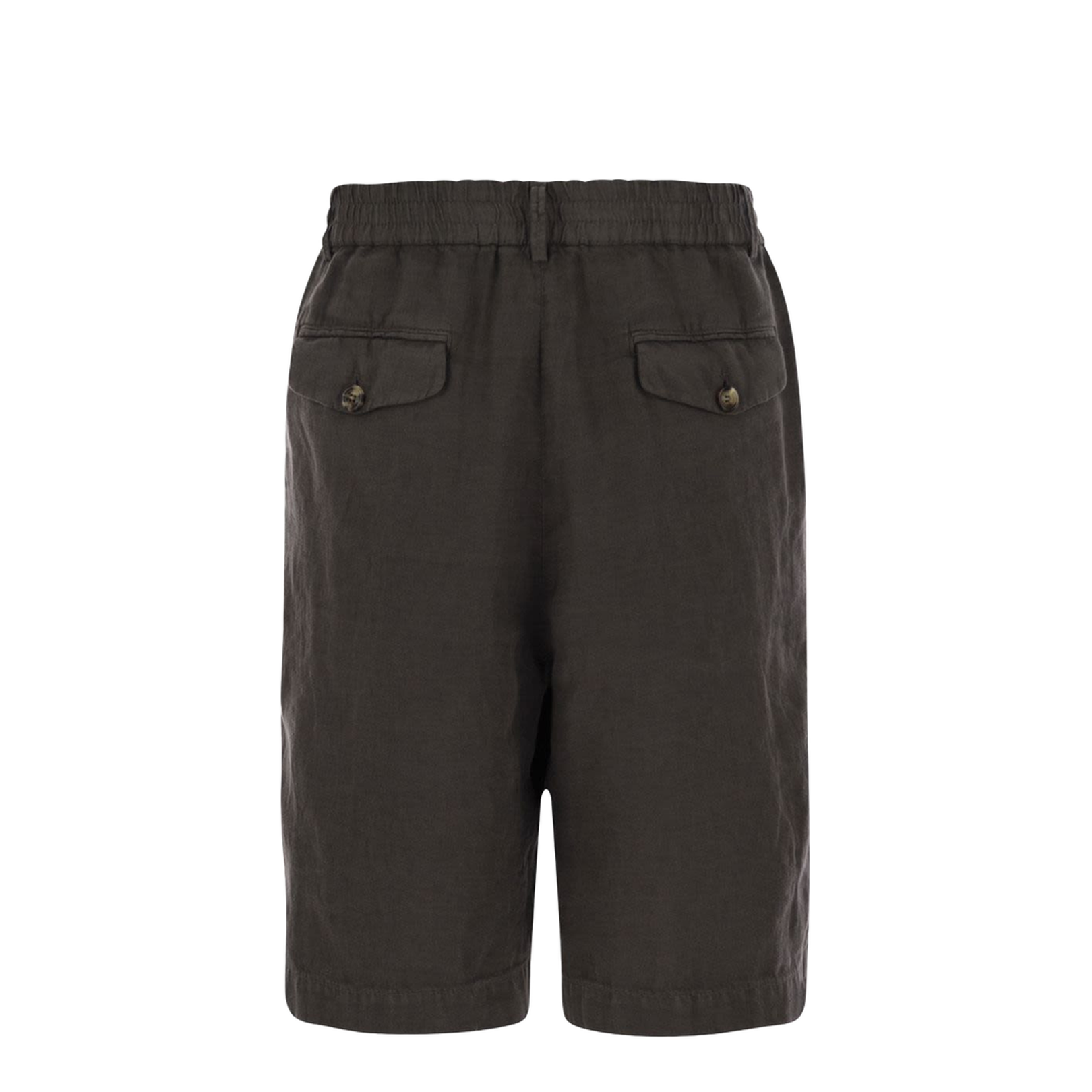 Bermuda Shorts in Light Délavé Linen Canvas - Image 1
