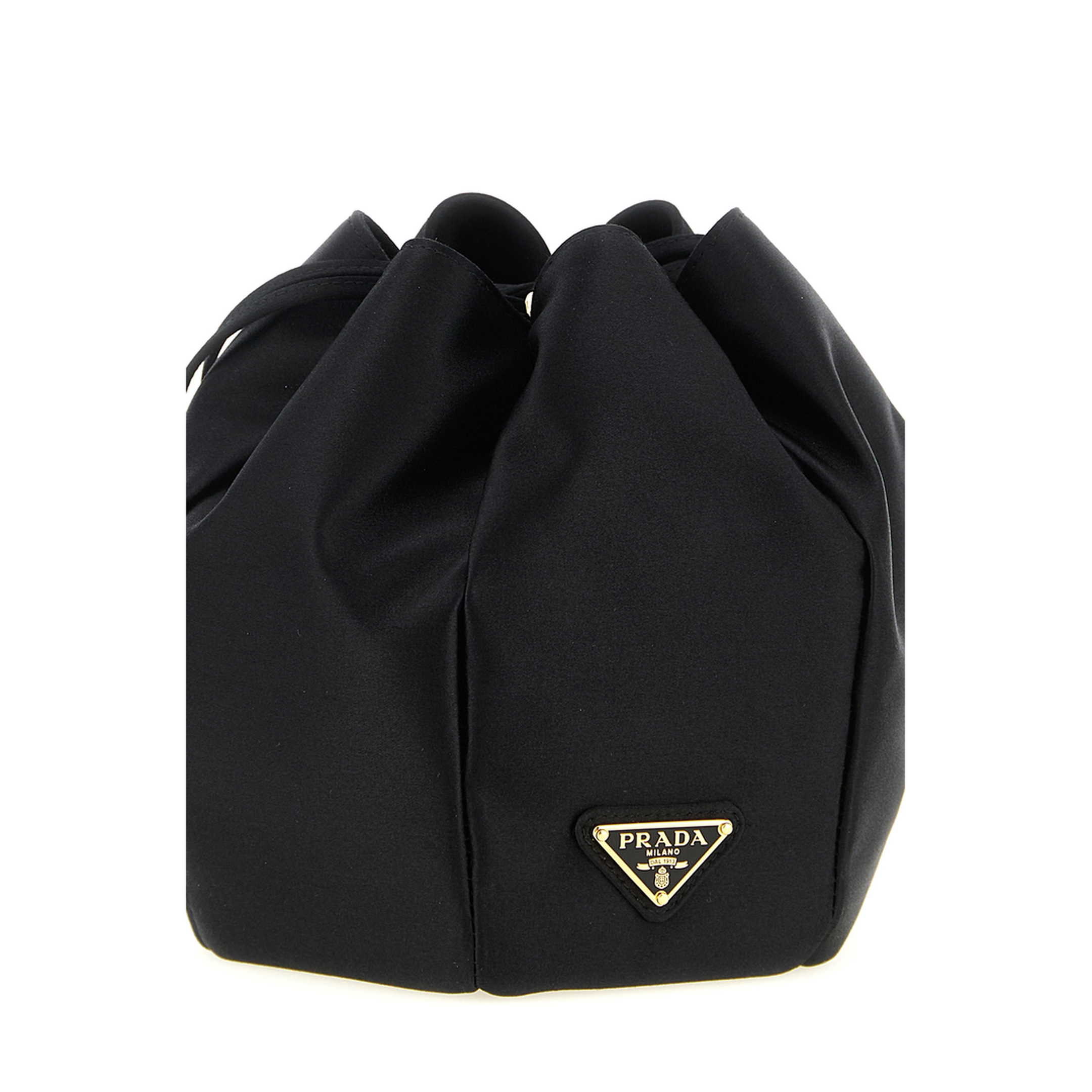 Mini Satin Bucket Bags - Black - Image 3