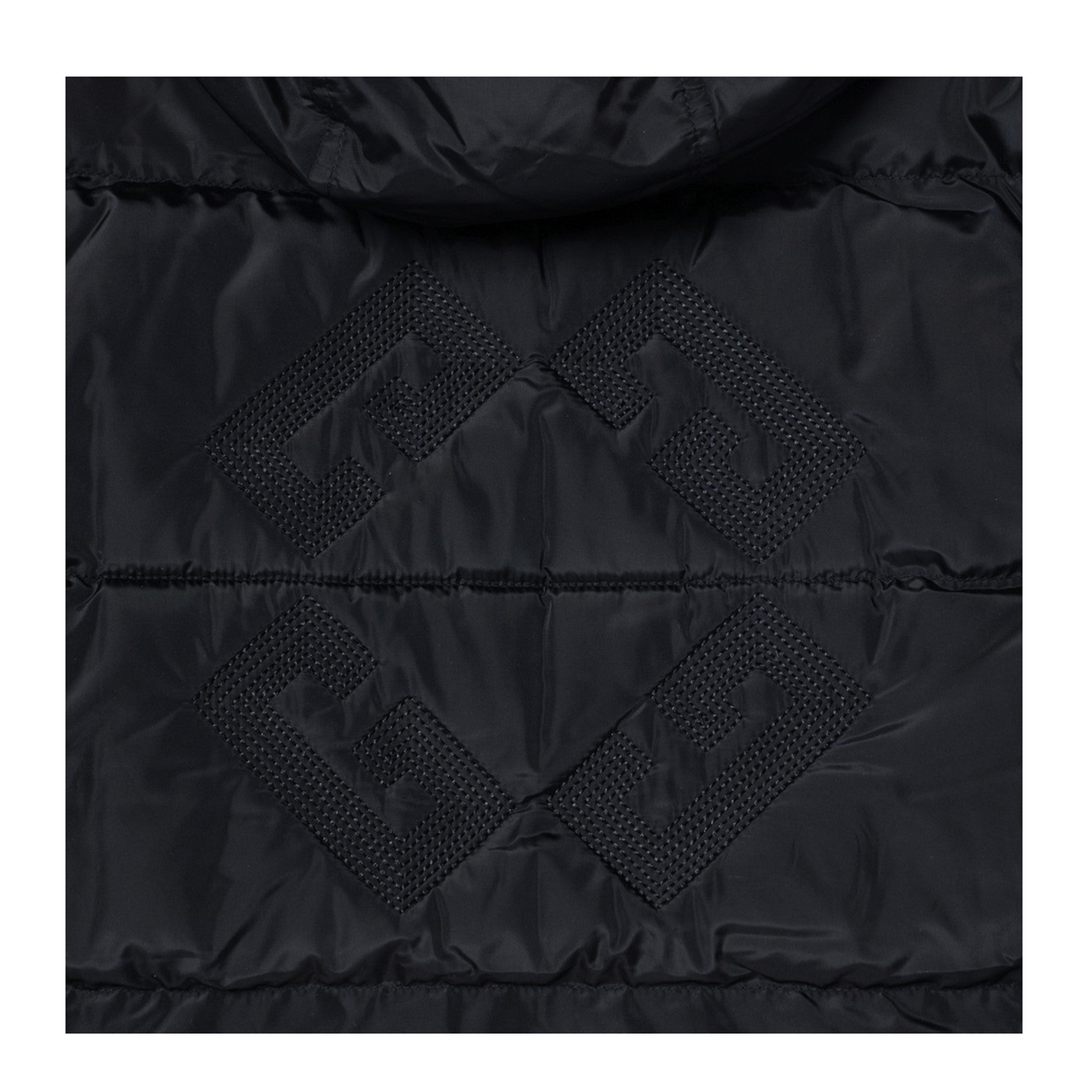 Black Puffer Jacket with G Print - Image 2