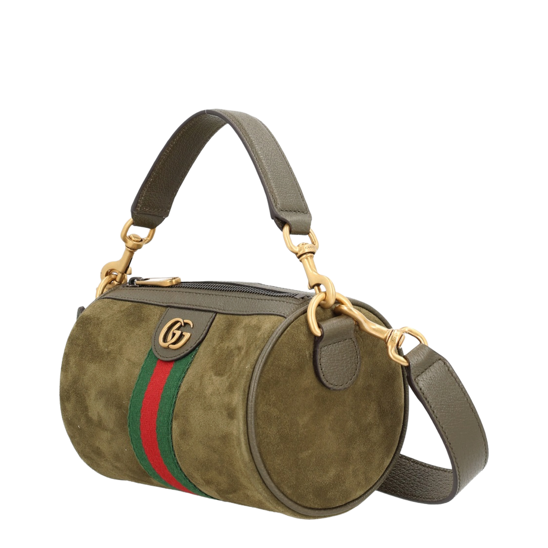 Ophidia Mini Shoulder Bag Suede Dark Green - Image 2
