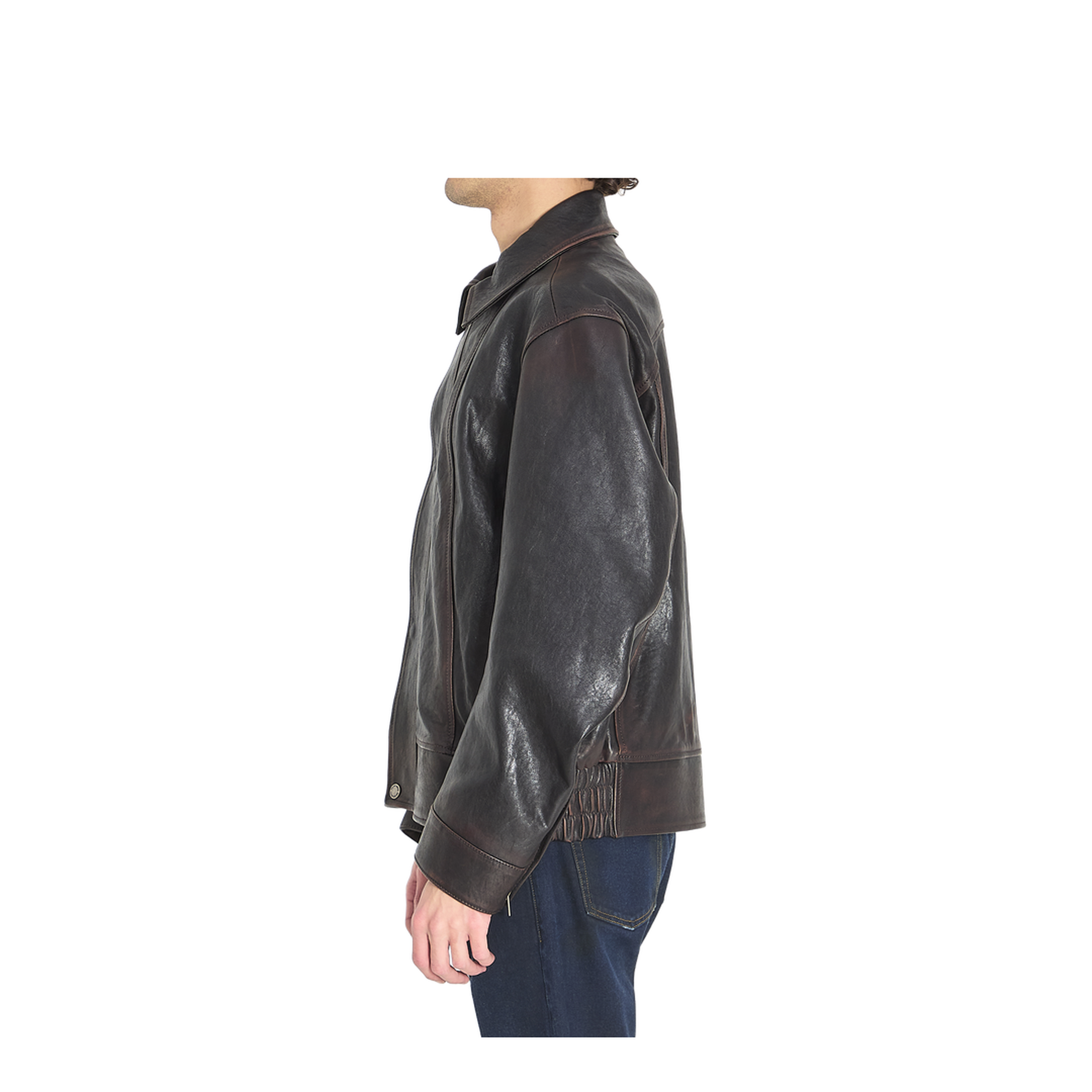 Nappa Leather Bomber Jacket - Image 3
