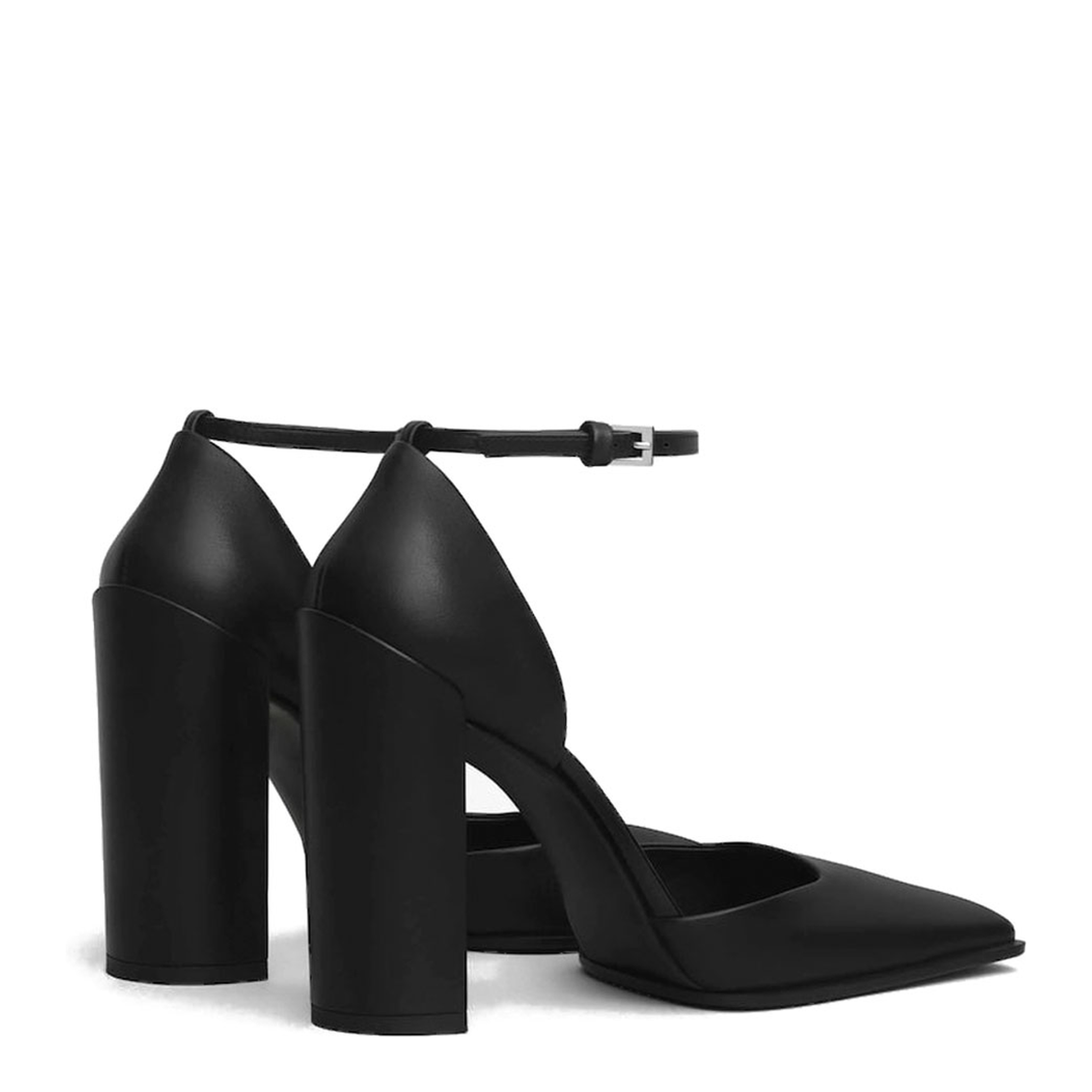 Square D'Orsay Leather Pumps - Image 3