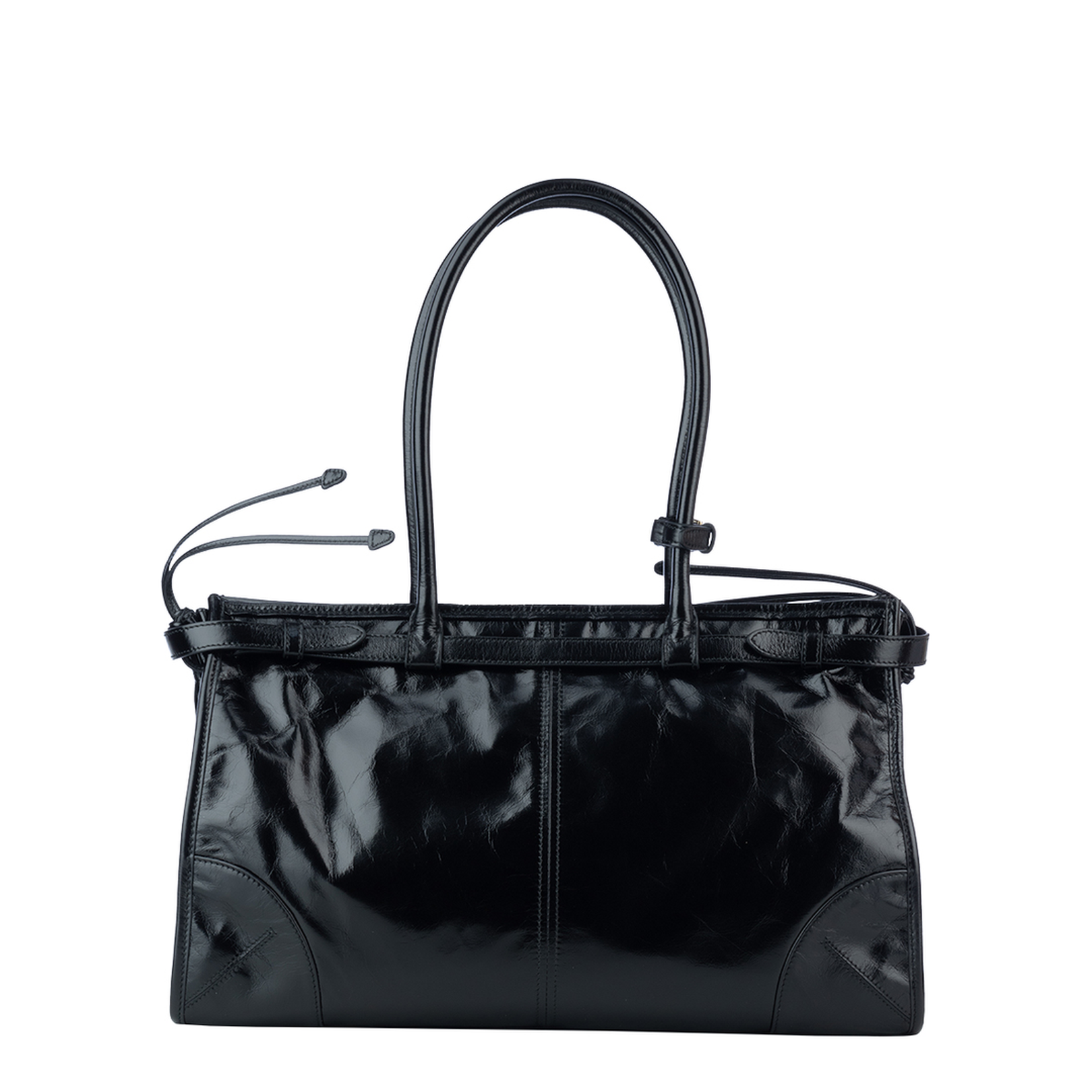Black Leather Shoulder Bag - Image 5