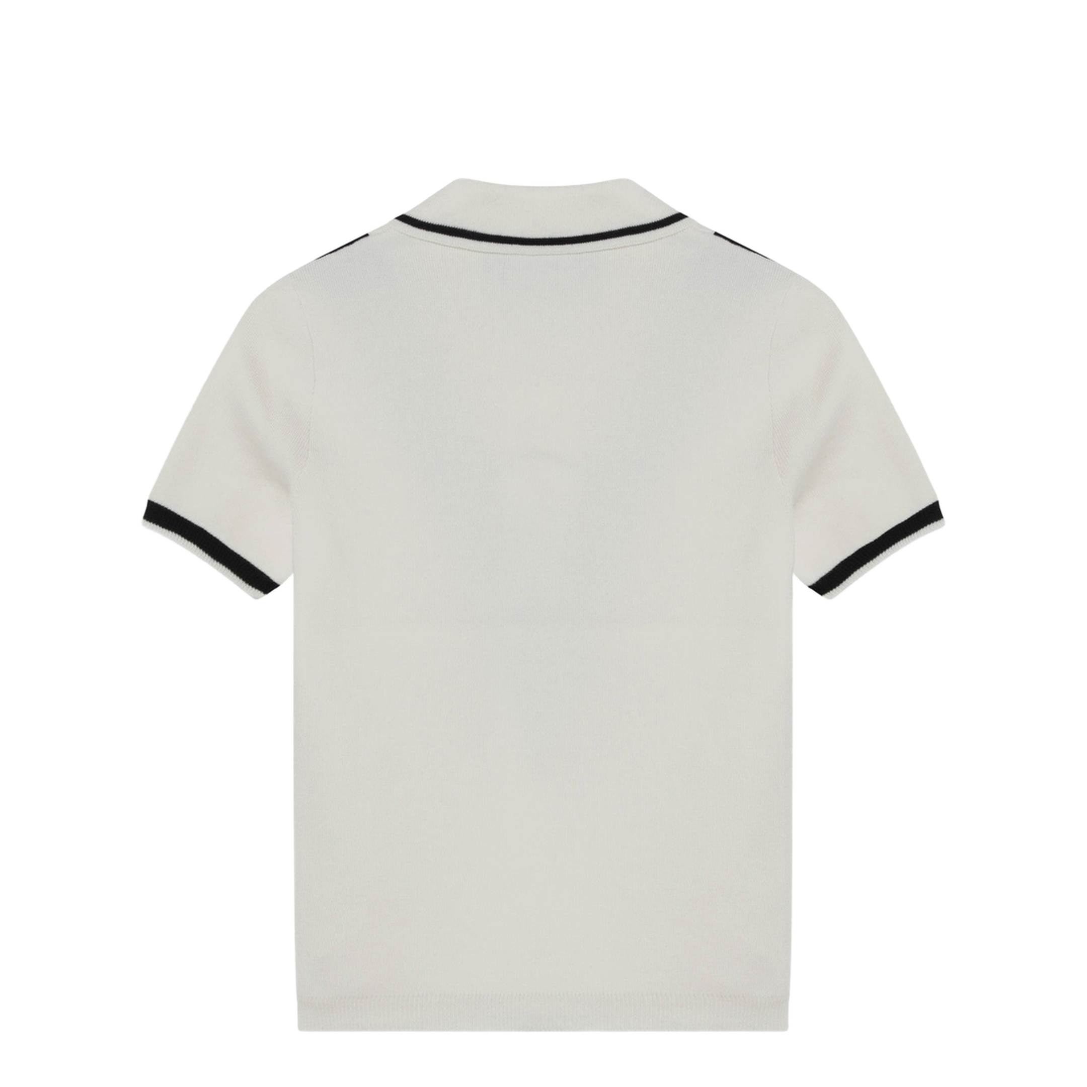 Ivory and Black V-Inlay Polo Shirt - Image 2