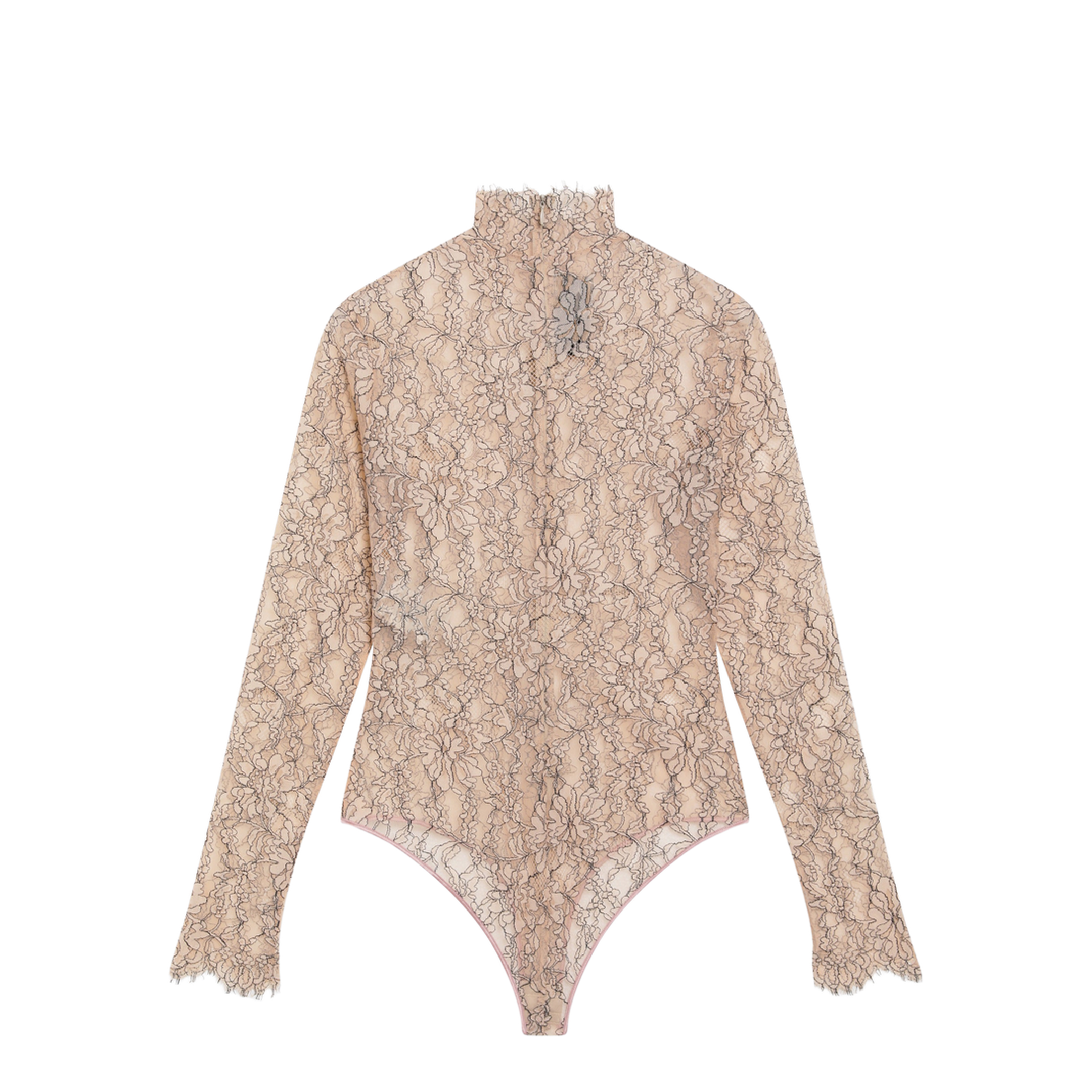 Nude Rebrodé Lace Bodysuit - Image 2