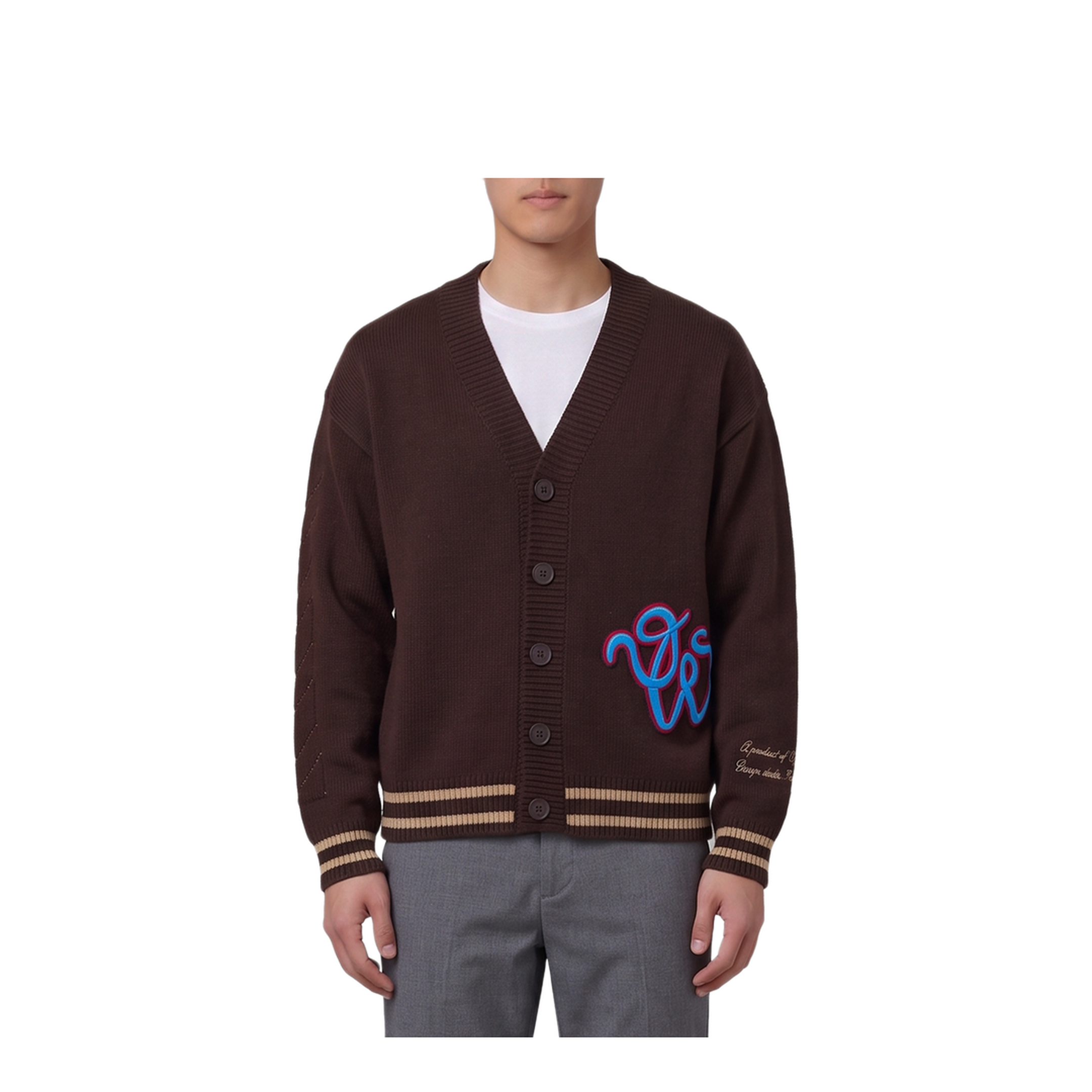 Cat Off Varsity Knit Cardigan - Image 1