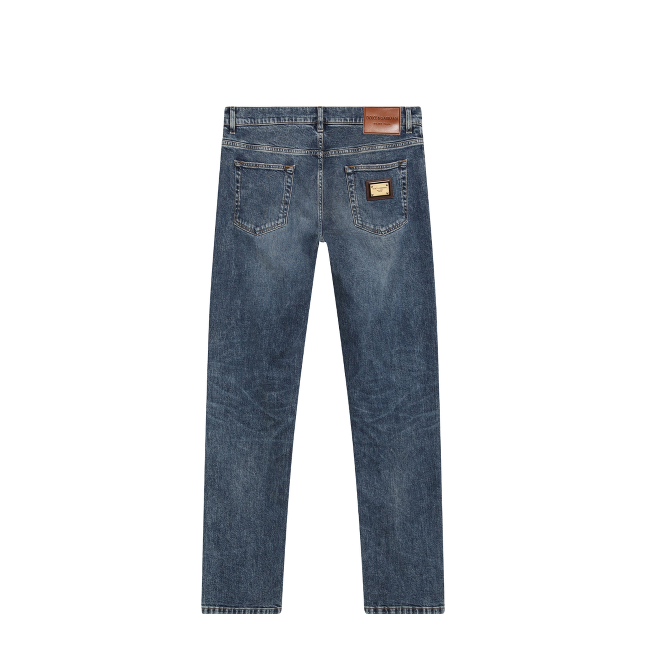 Slim-Fit Blue Washed Denim Jeans - Image 2