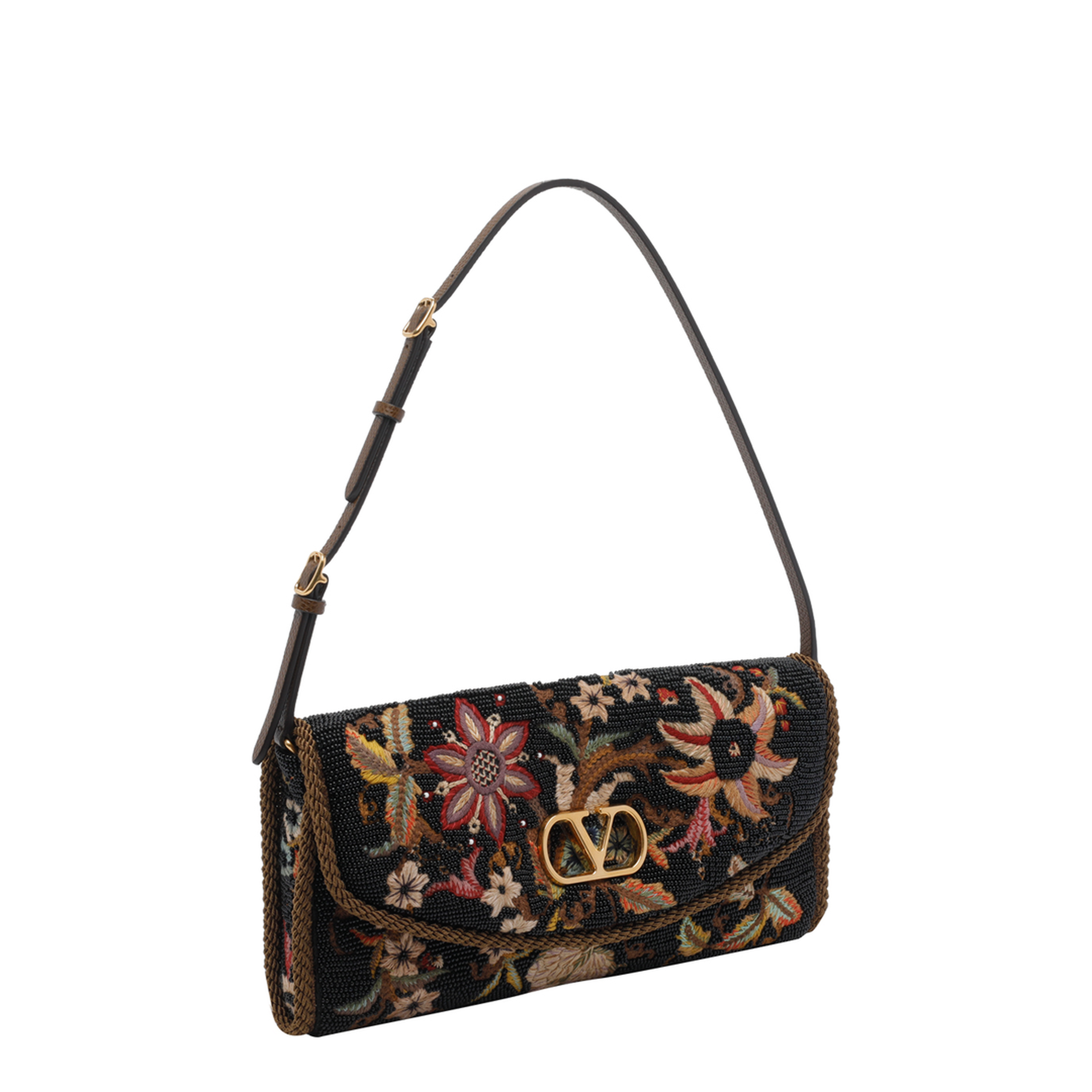 DeVain Small Calf Leather Shoulder Bag - Black - Image 2