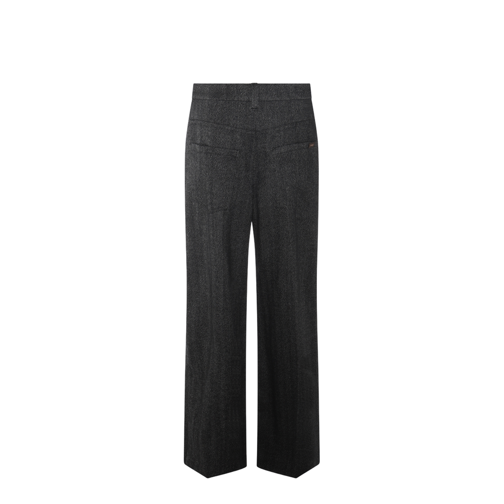 Loose Sartorial Chevron Carded Techno Wool Trousers - Image 2
