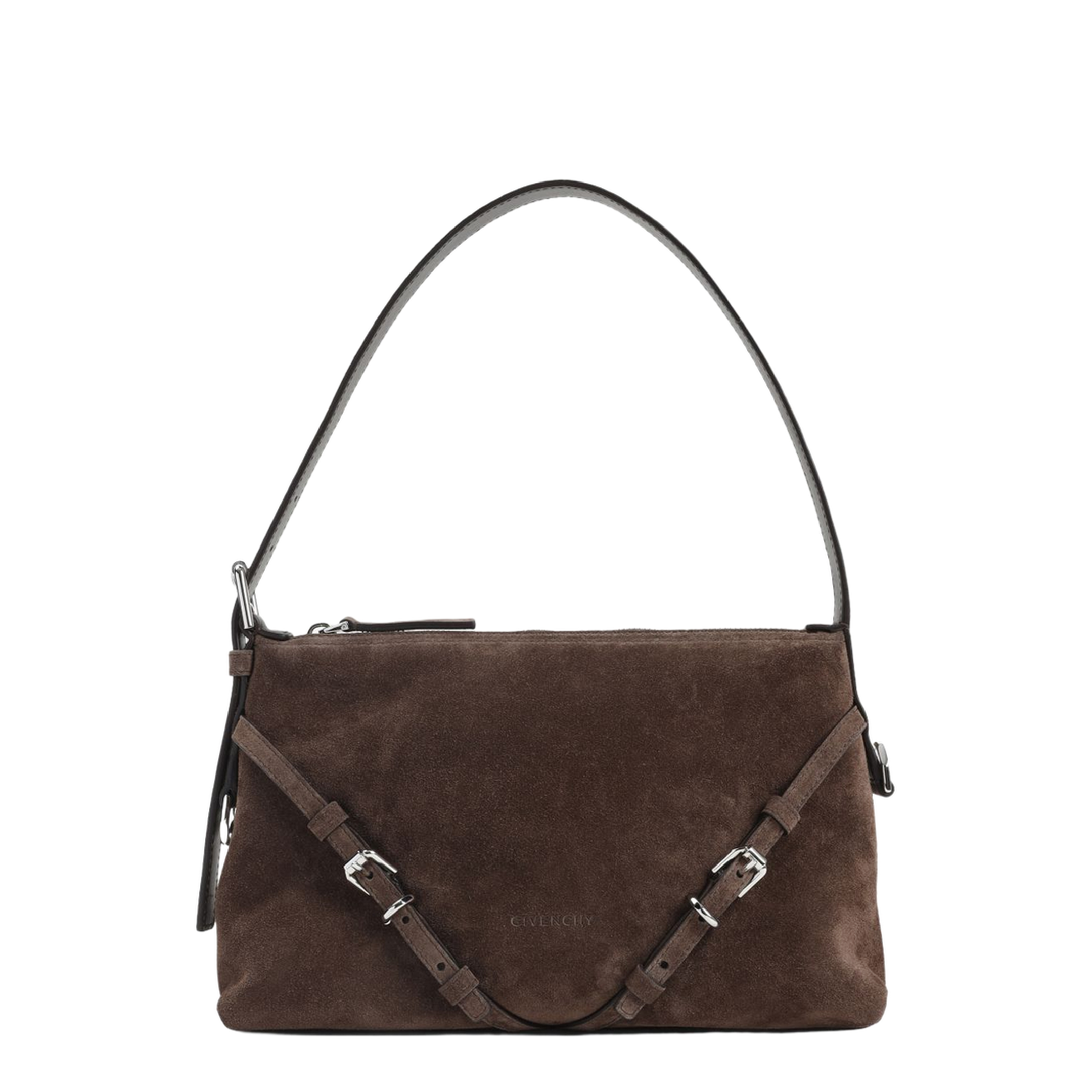 Mini Voyou Shoulder Bag Suede Brown - Image 1