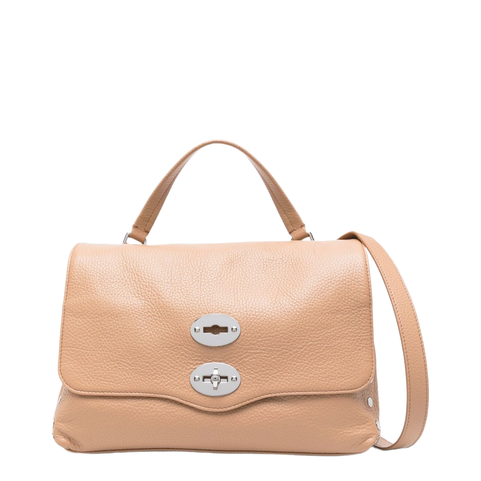 Postina Small Calfskin Handbag - Brown Cantucci - Image 1