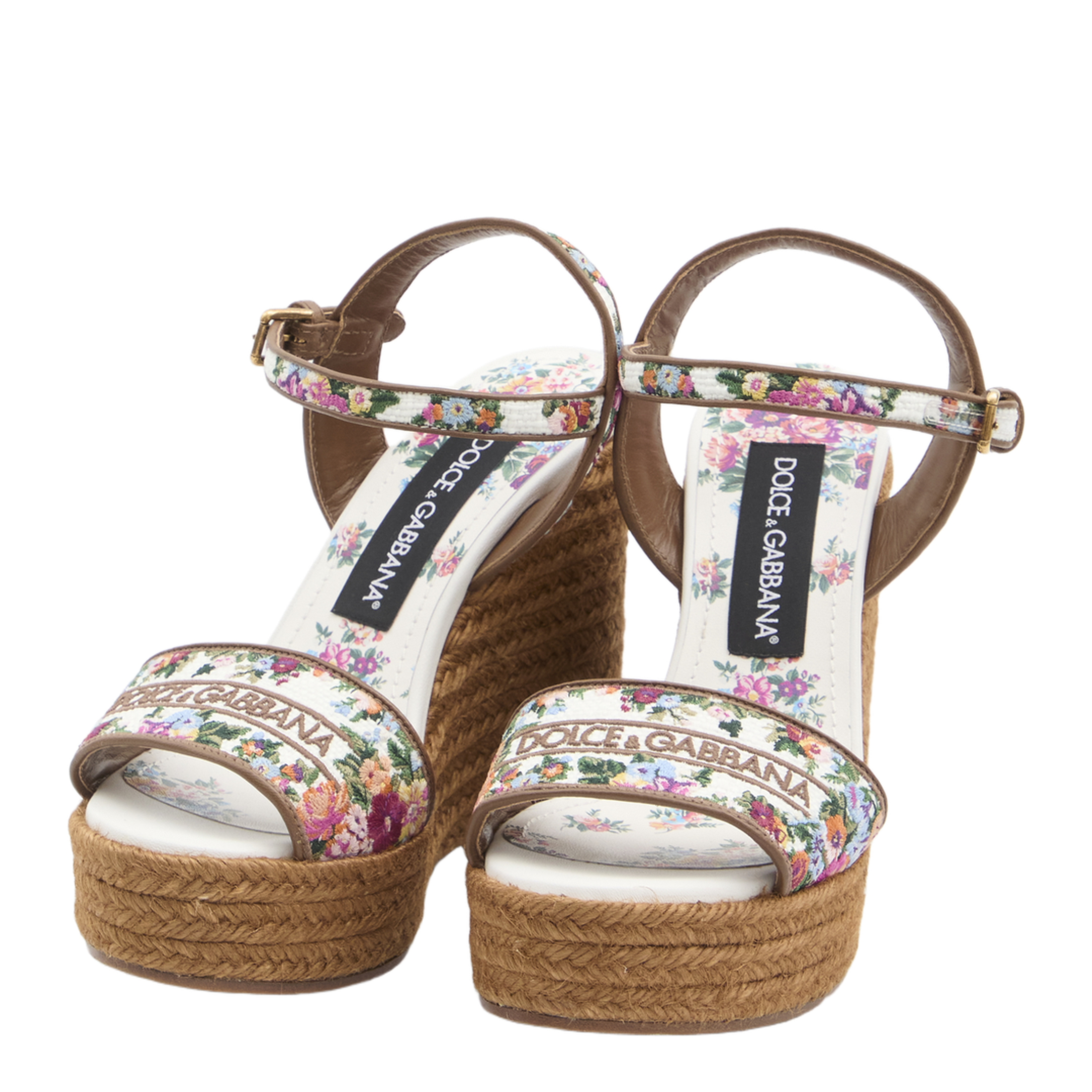 Wedge Sandals with Logo Embroidery - Image 2