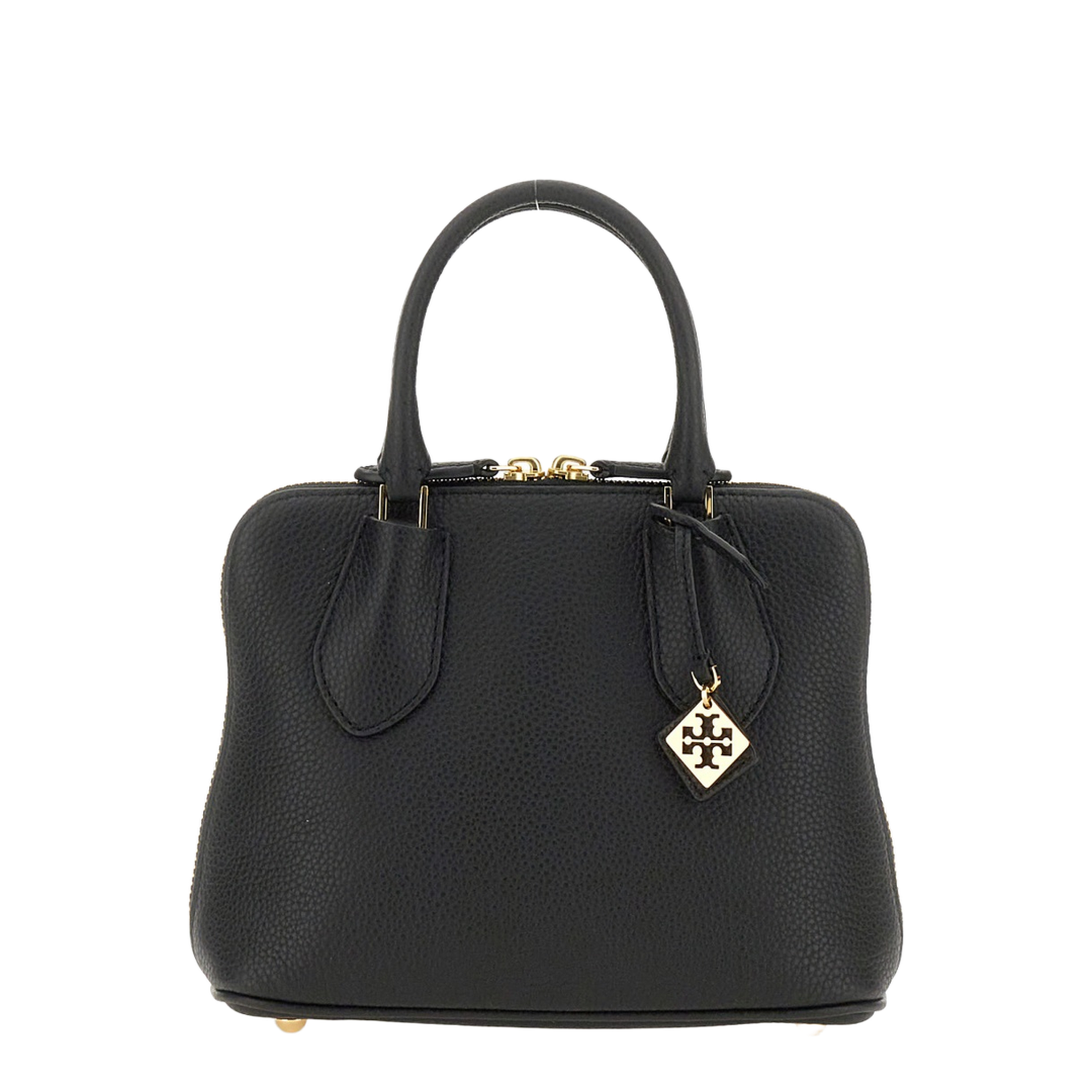Swing Mini Pebbled Leather Trunk Bag - Black - Image 1