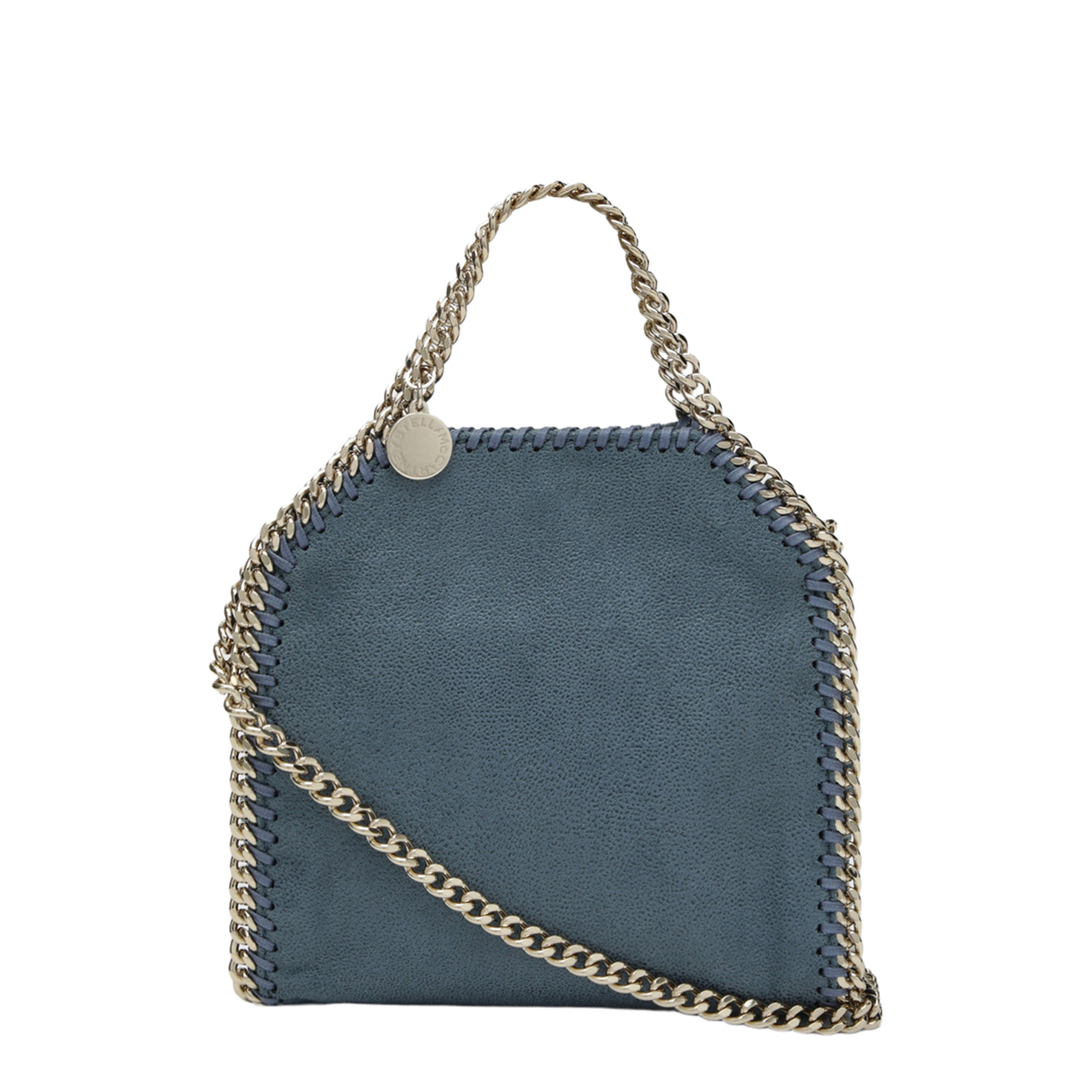 Falabella Tiny Vegan Leather Tote Bag - Feather Blue - Image 1
