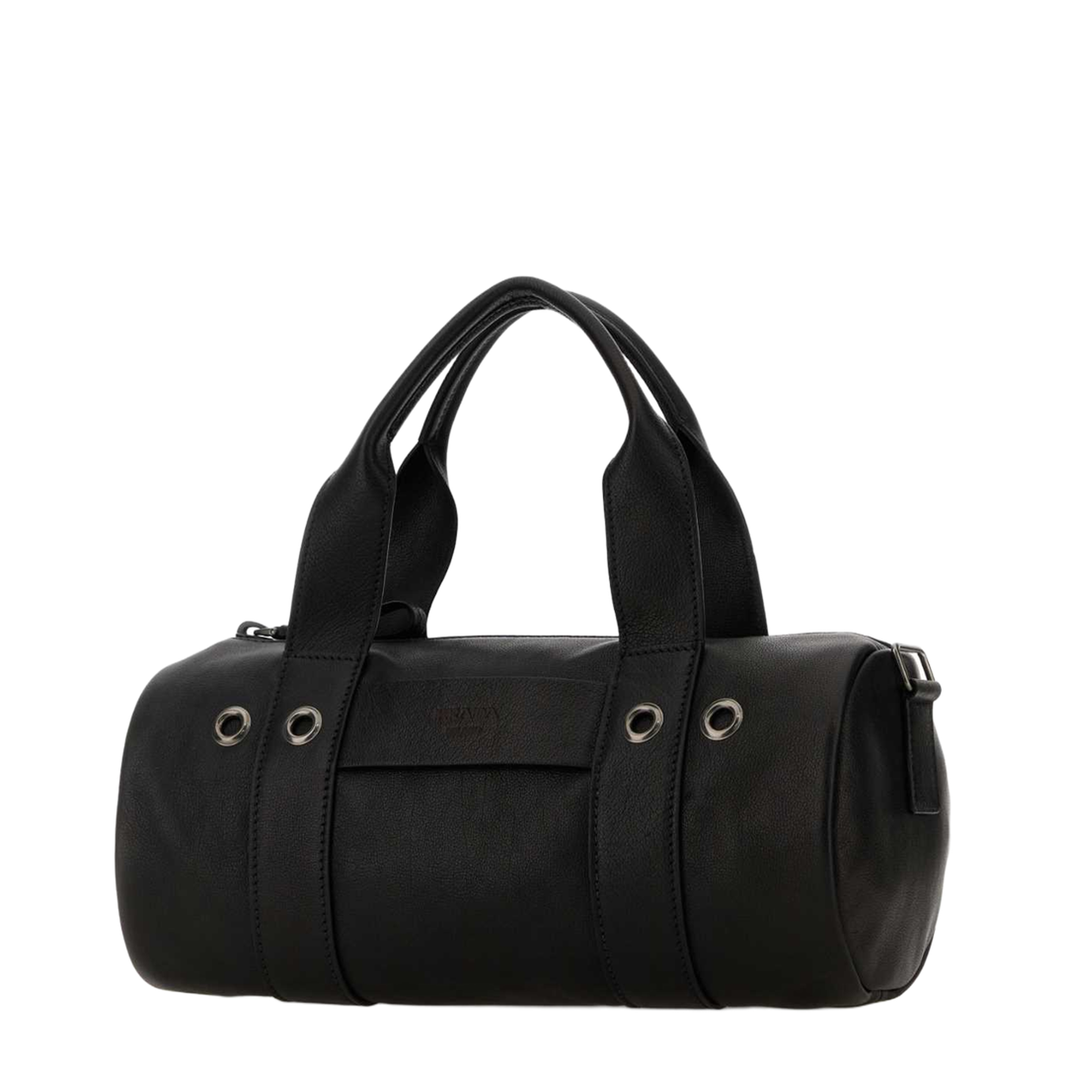 Route Large Buffalo Leather Top-Handle Bag - Black - Image 2