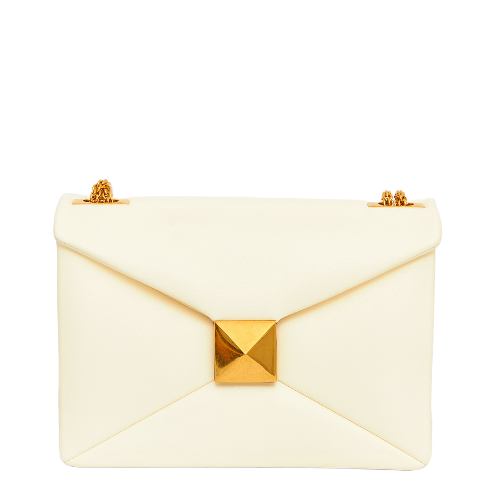 Rockstud Calfskin Handbag - Poudre - Image 1