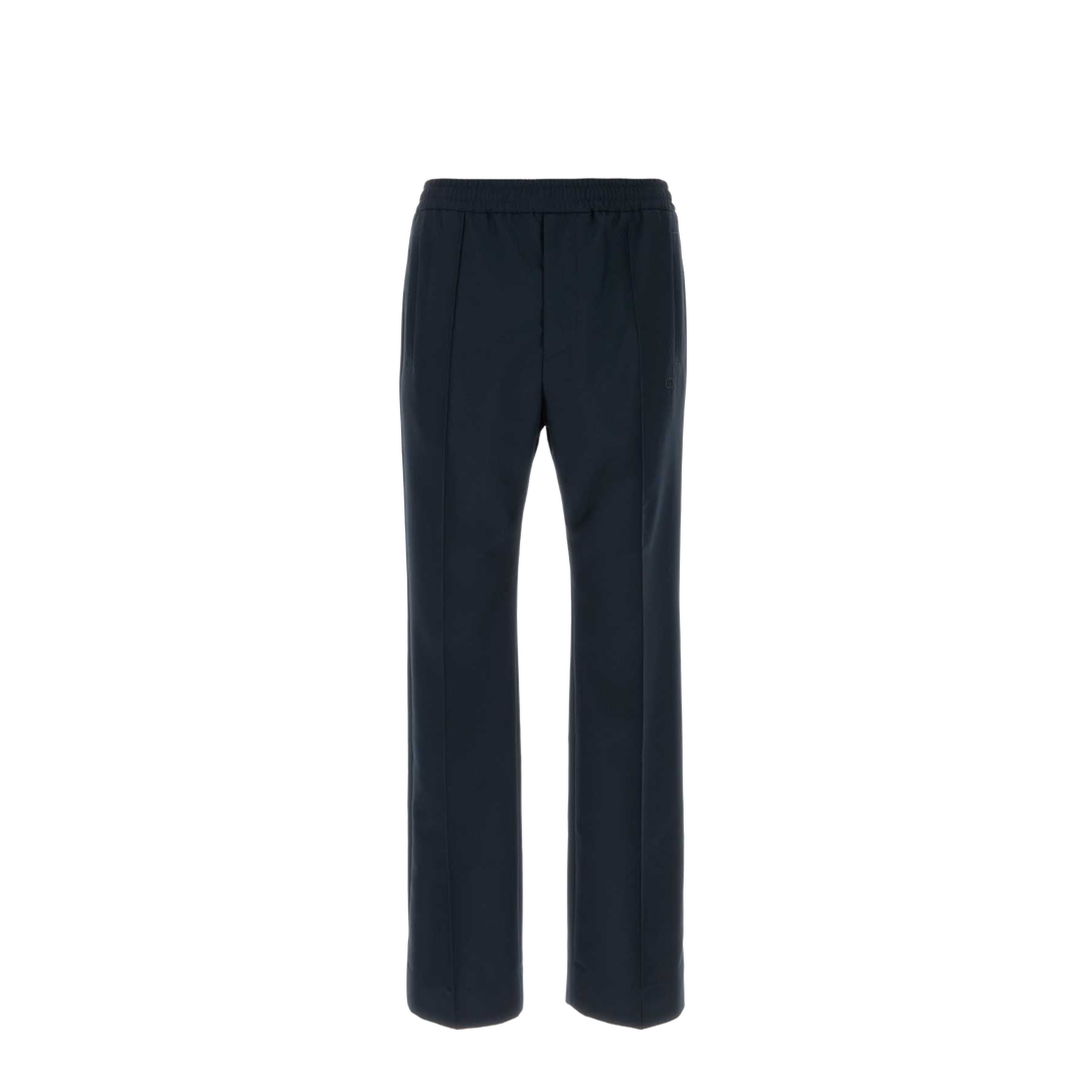Technical Panama Sportswear Trousers in Dark Blue - Image 1