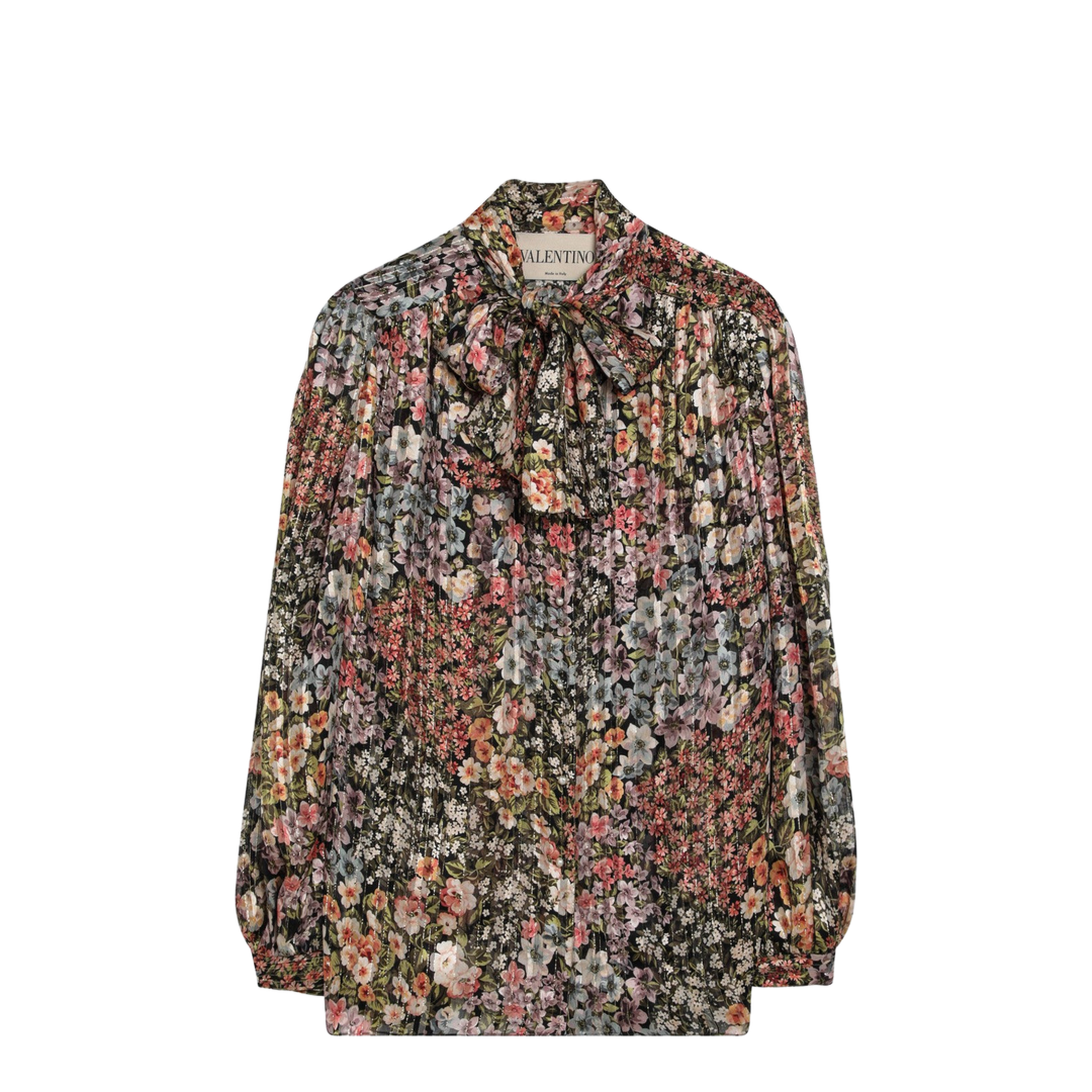 Silk Blouse with Floral Print - Image 1