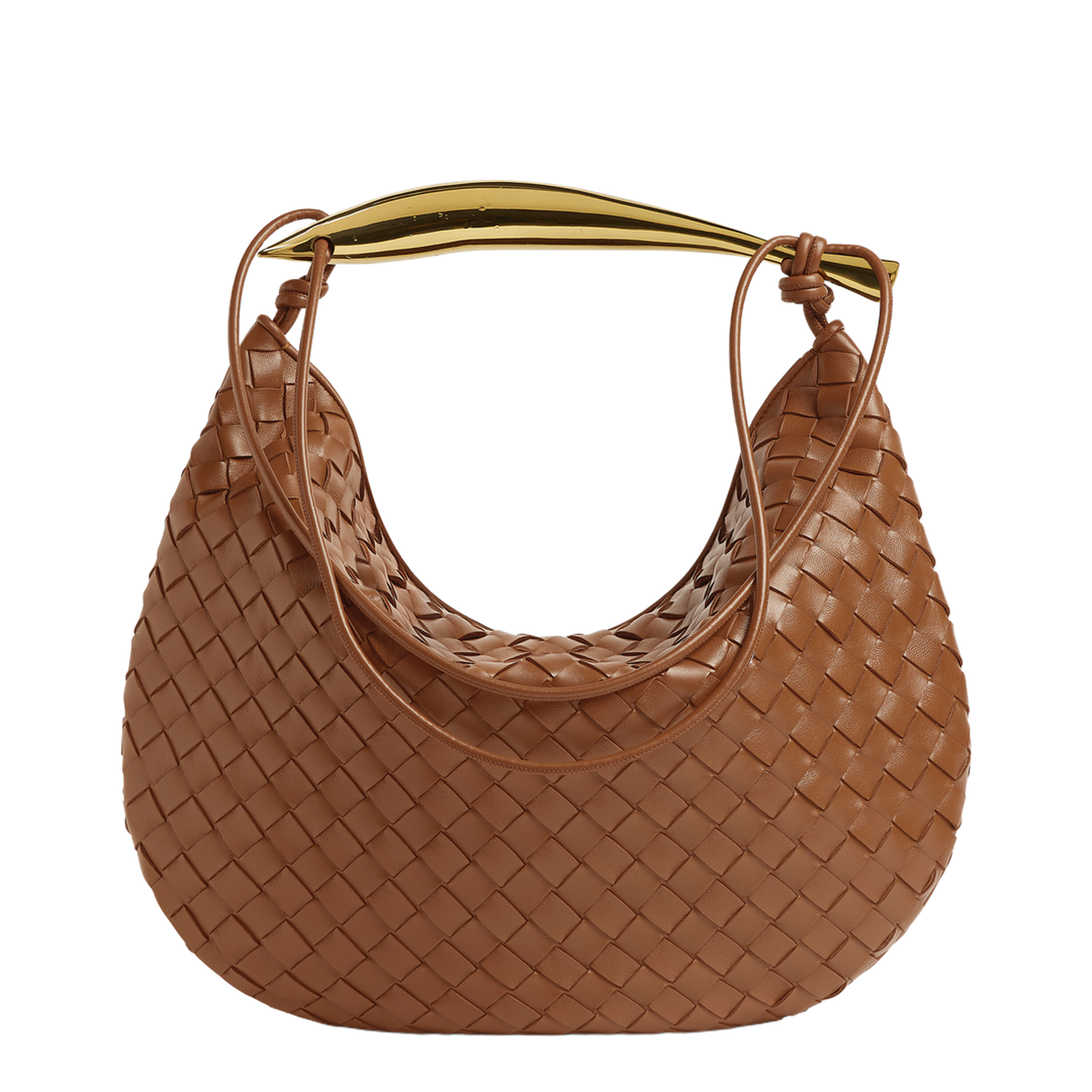 Sardine Large Leather Shoulder Bags - Brown - Image 5