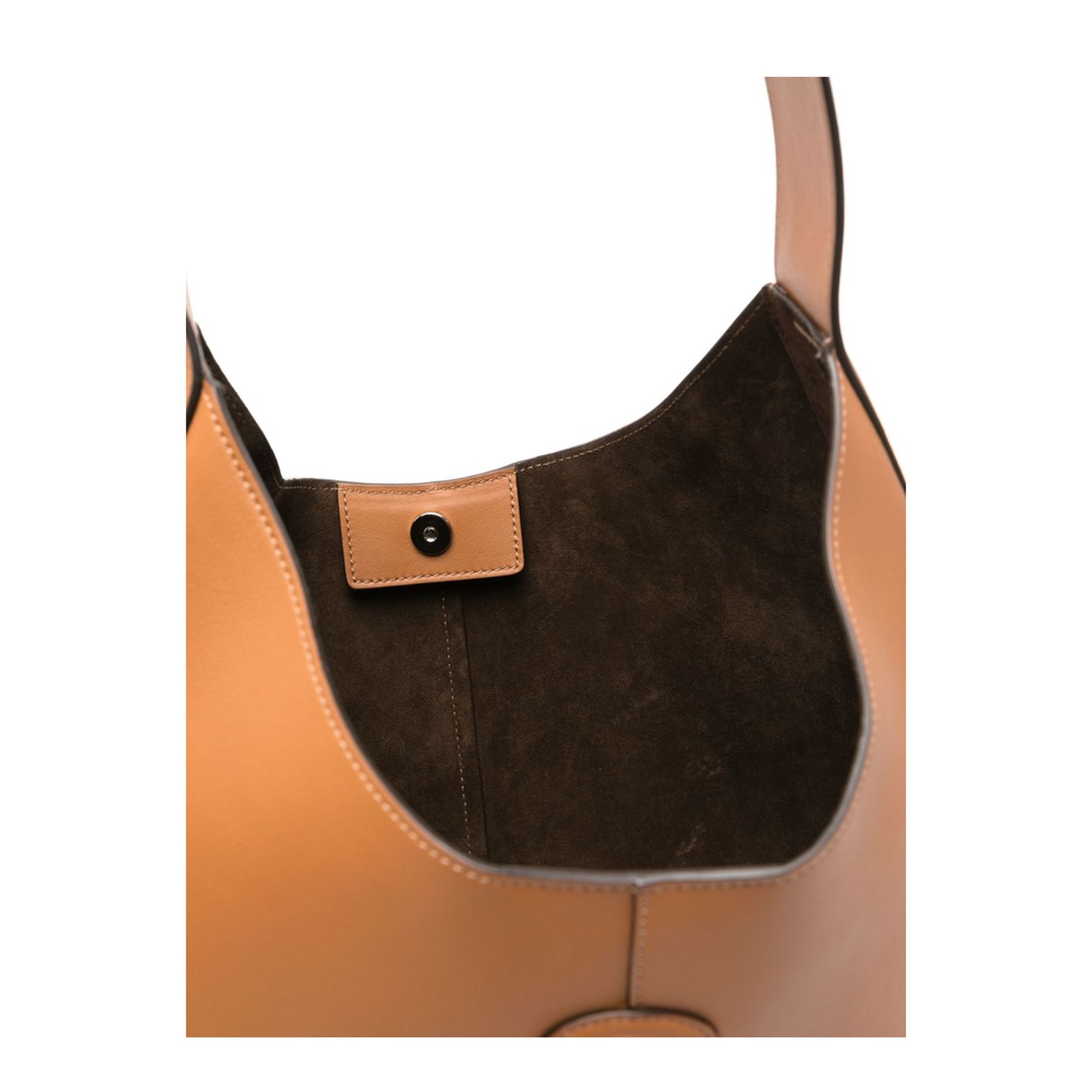 Leather Hobo Bag In Brown - Image 2