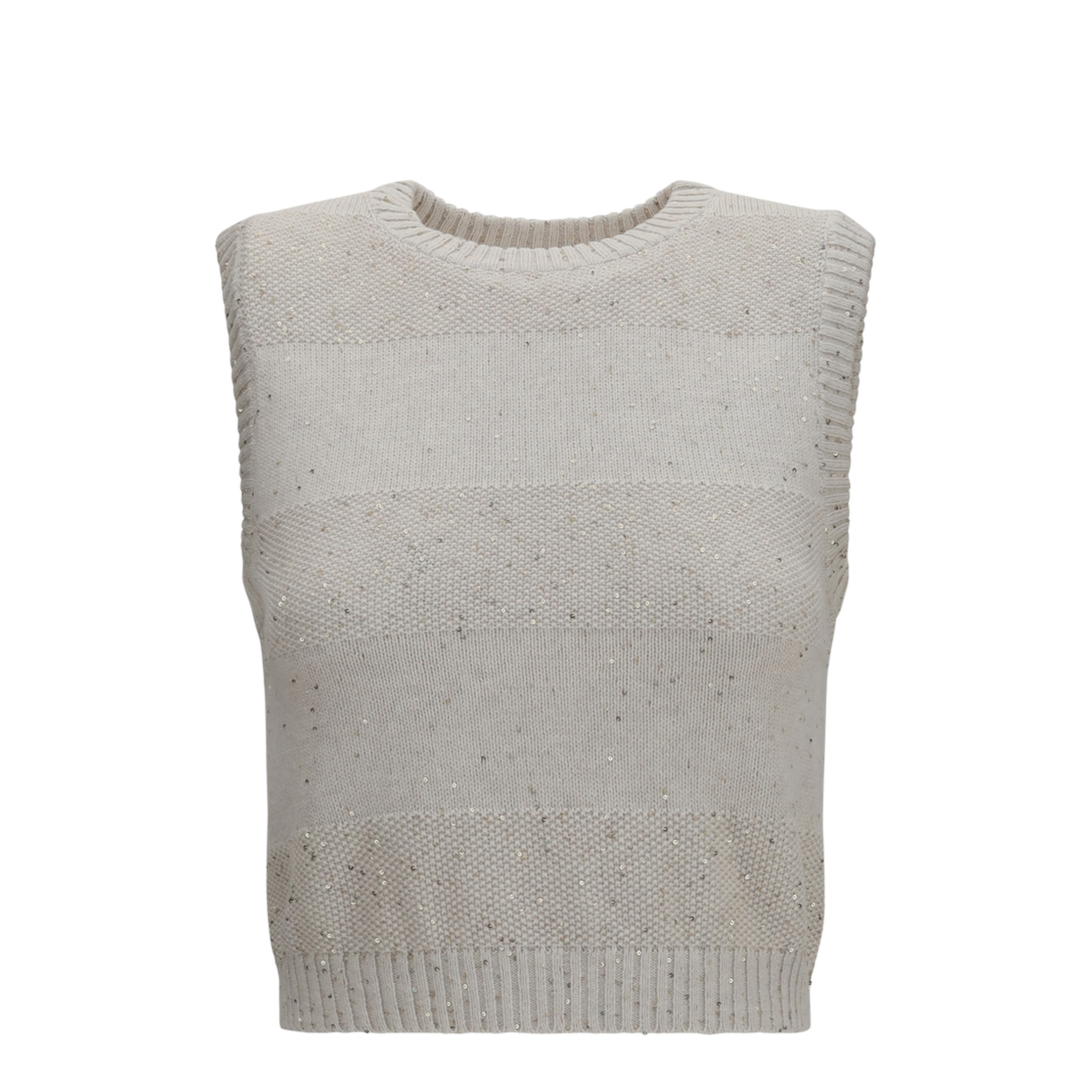 Knit And Sequin Vest - Image 1