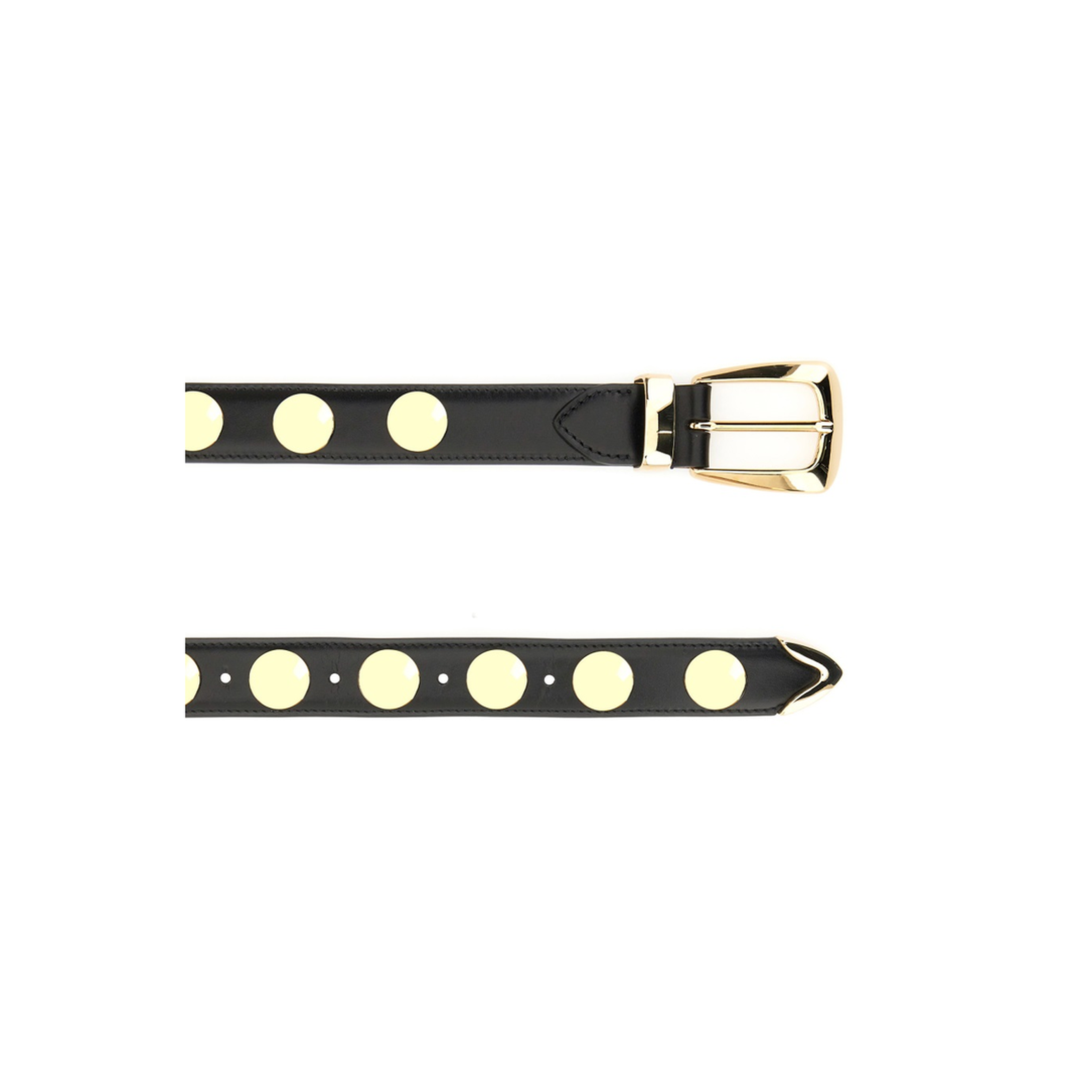 Benny Belt With Stud Gold Buckle - Image 2