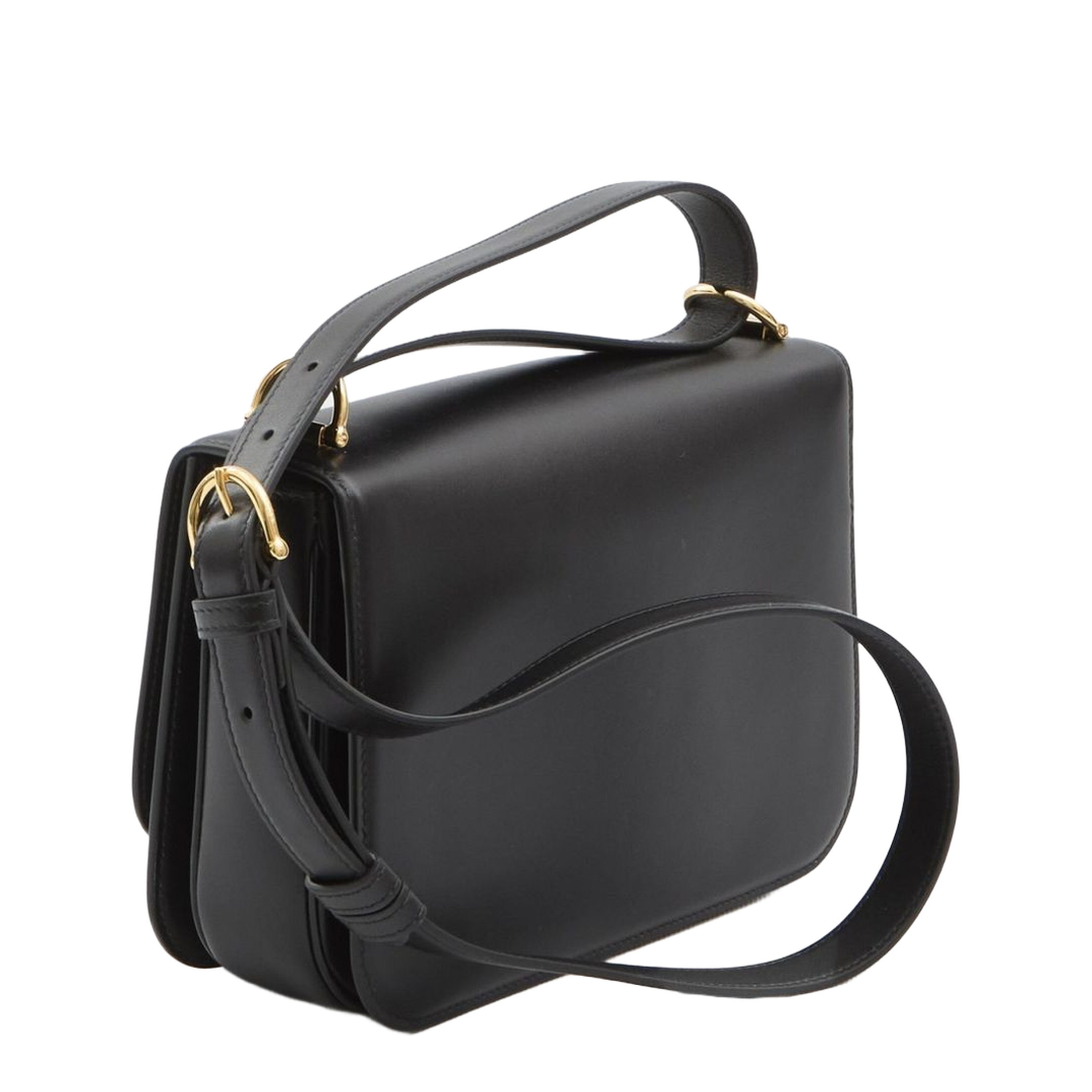 Siena Small Shoulder Bag in Black Leather - Image 4