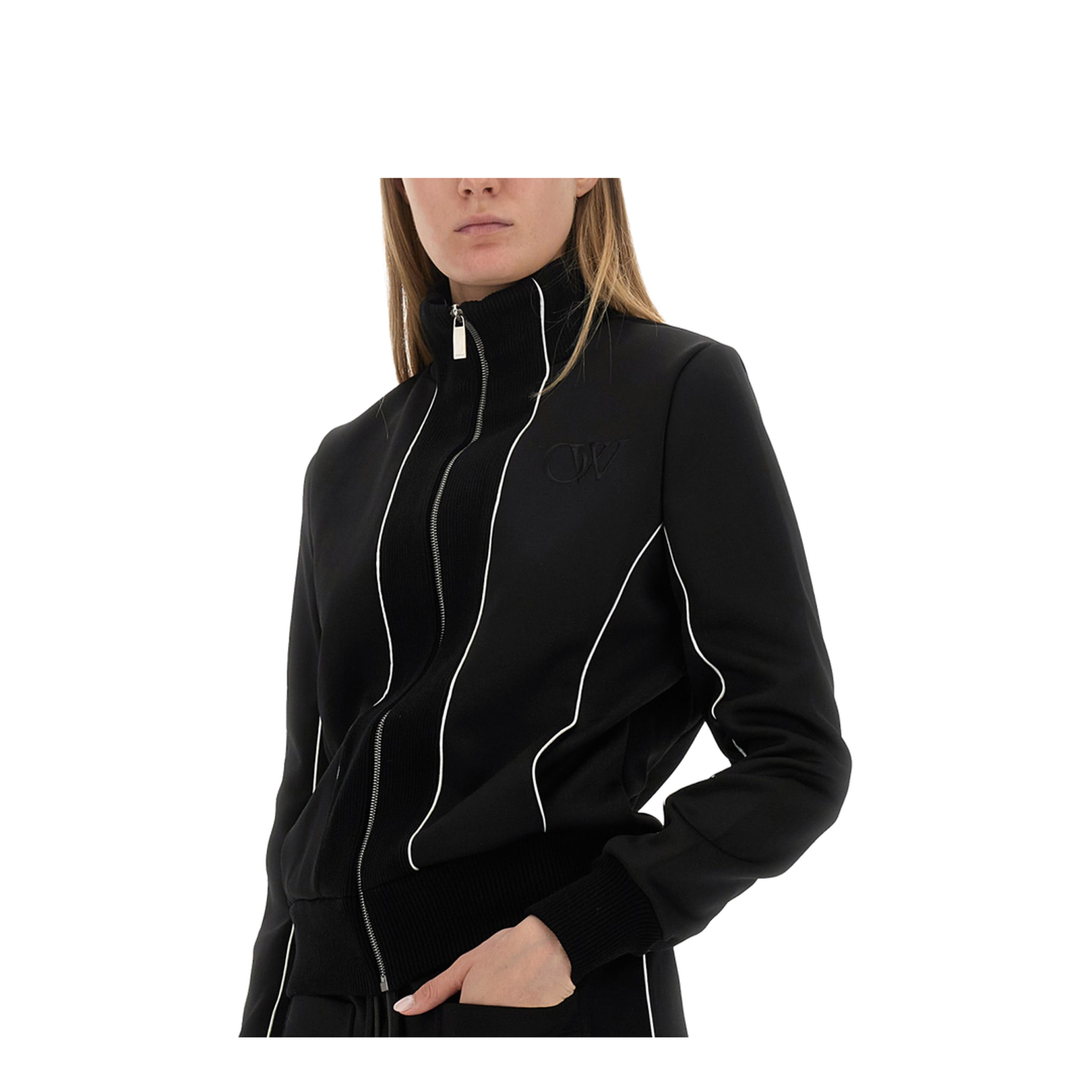 Fitted Track Jacket Black - Image 5