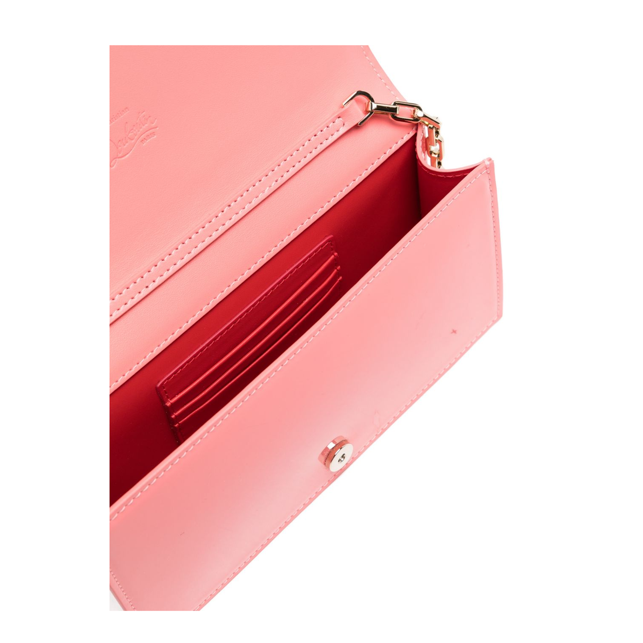 Bettina Patent Calf Leather Clutch - Grapefruit - Image 2