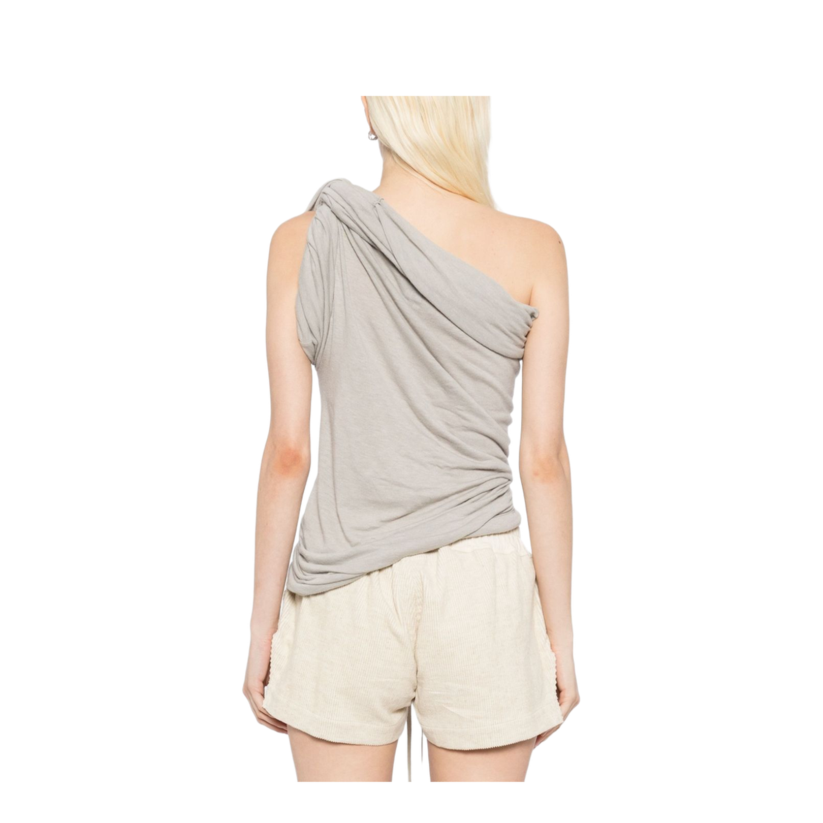 Twist Cotton Tank Top - Ivory - Image 5