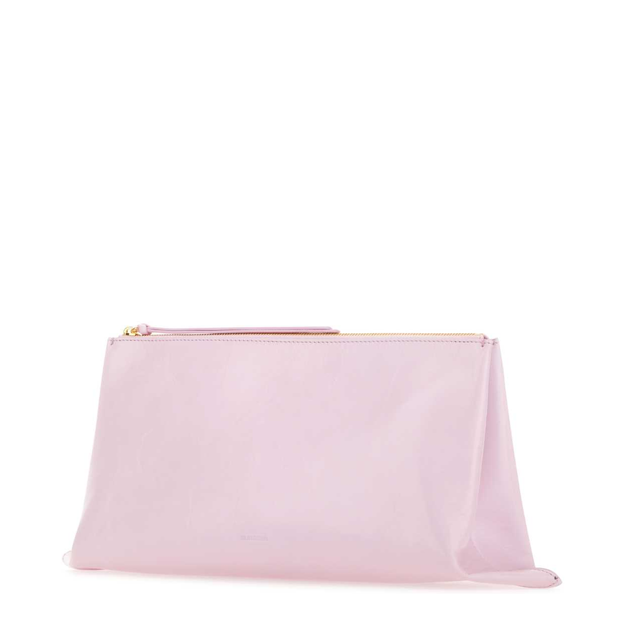 Pastel Pink Leather Medium Clutch - Image 4