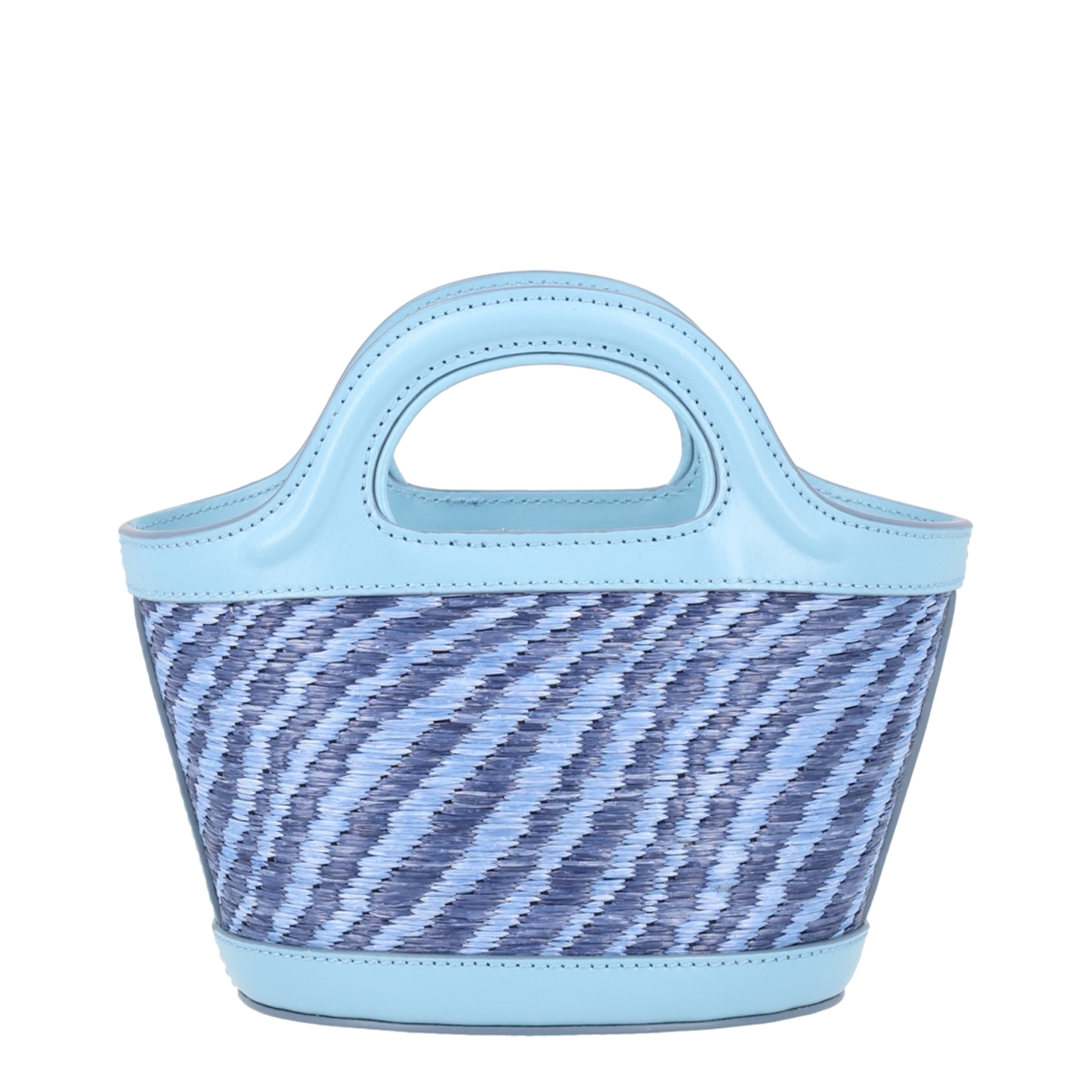 Blue Wavy Raffia-Effect Tropicalia Micro Bag - Image 3