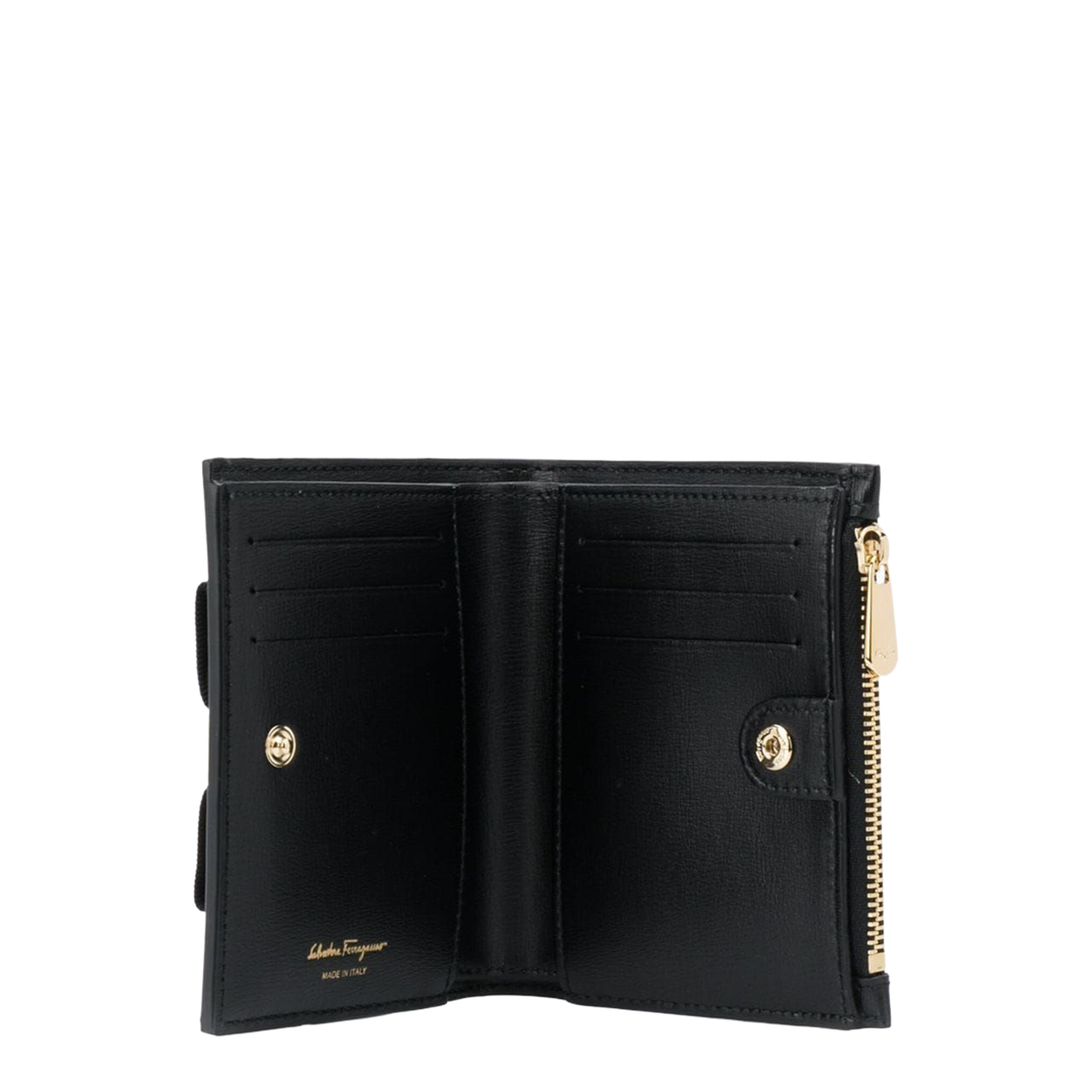 Vara Compact Calf Leather Wallet - Black - Image 3