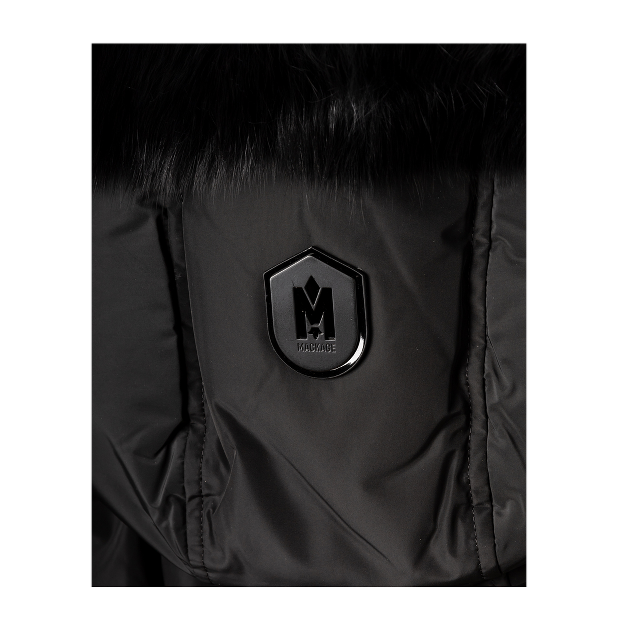 Black Polyester Down Jacket - Image 6