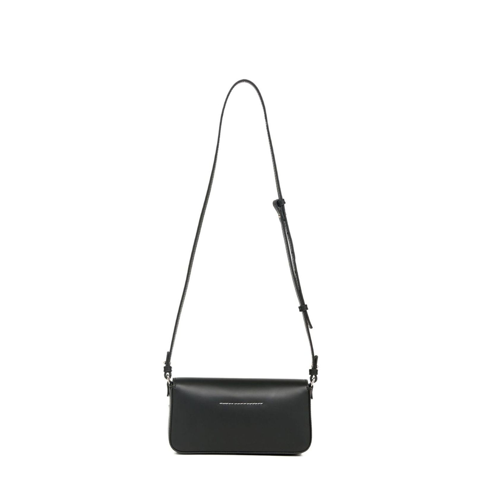 MM6 Small Calf Leather Handbag - Black - Image 5
