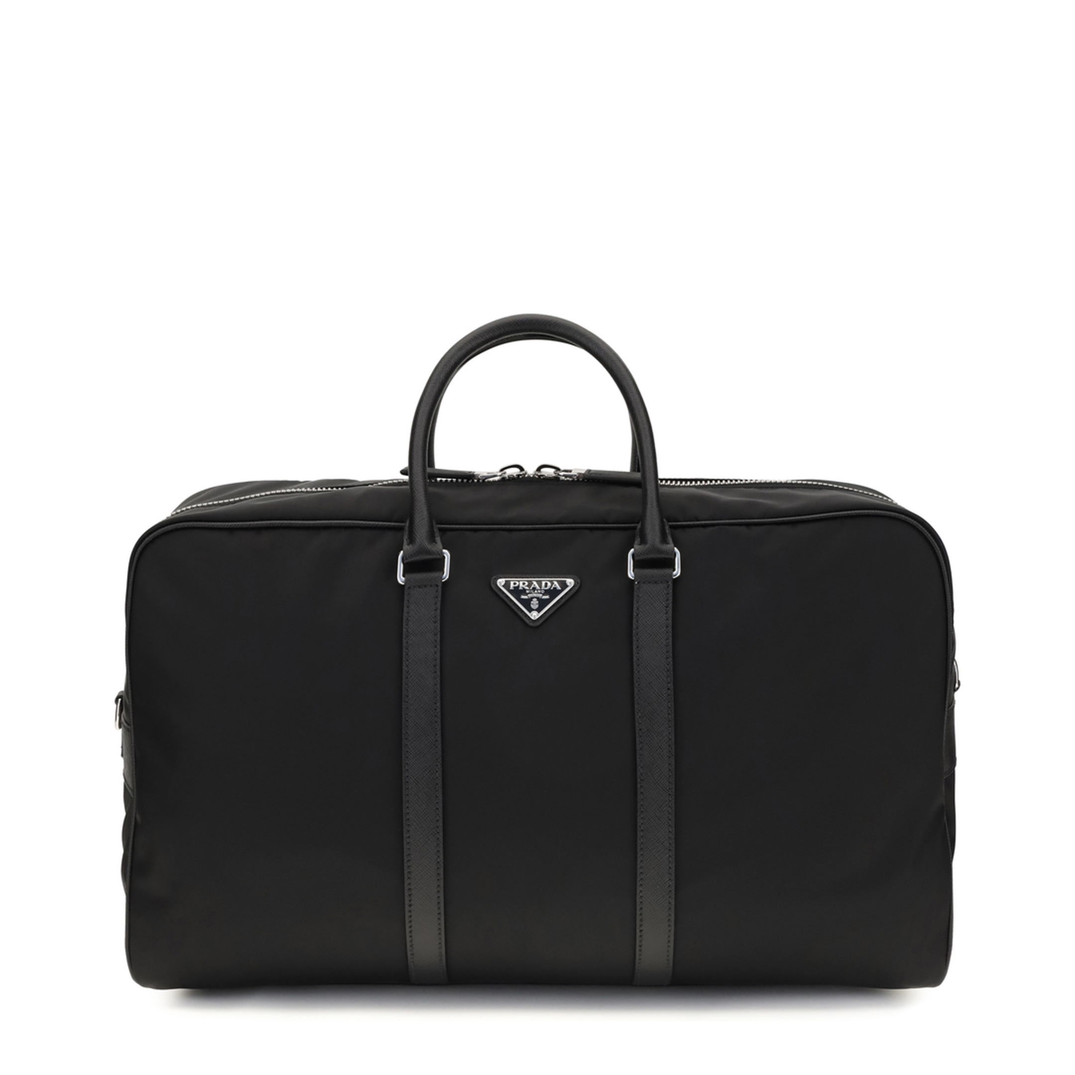 Travel Bag in Re-Nylon and Saffiano - Image 1