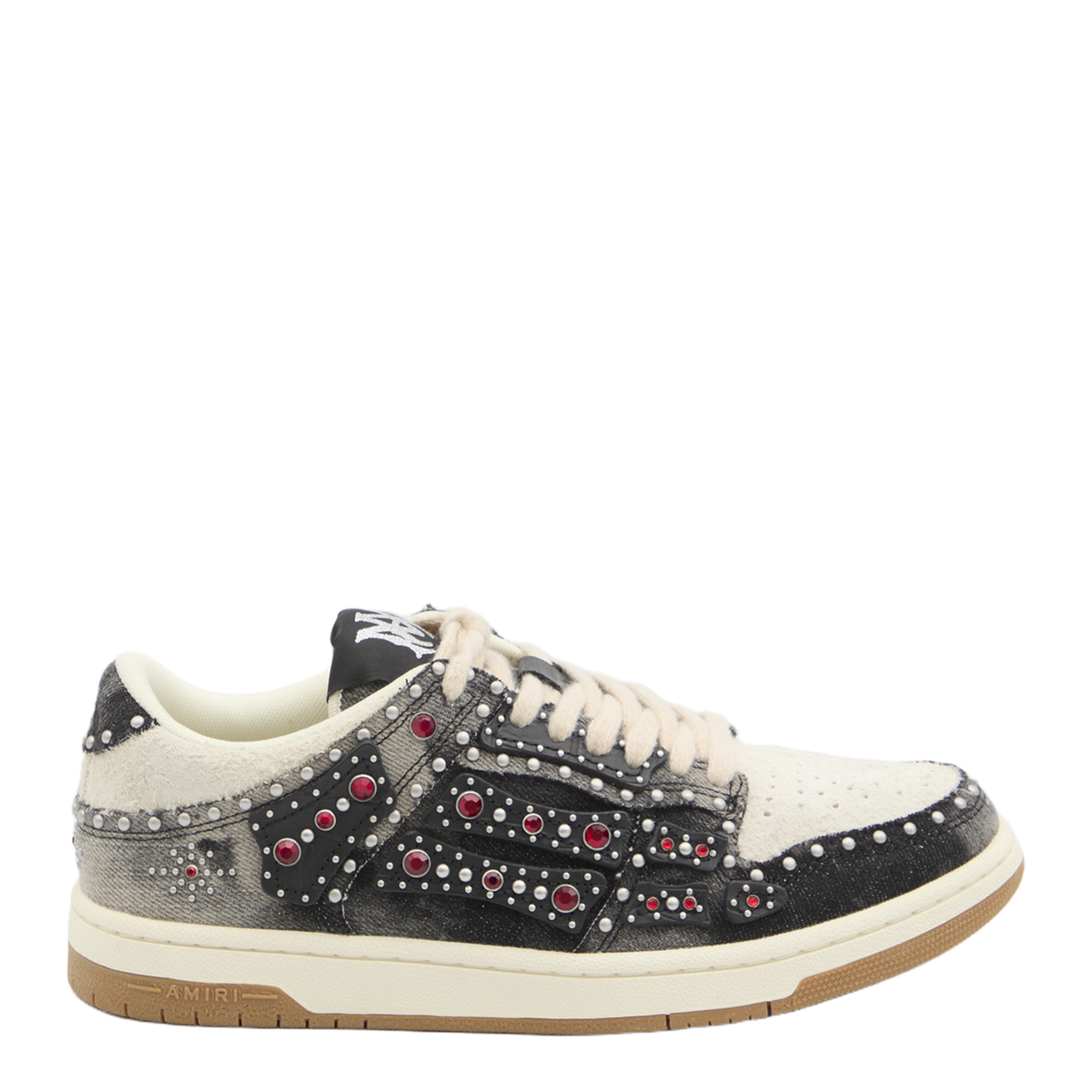 Skel Top Black Sneaker With Beads And Crystals - Image 1