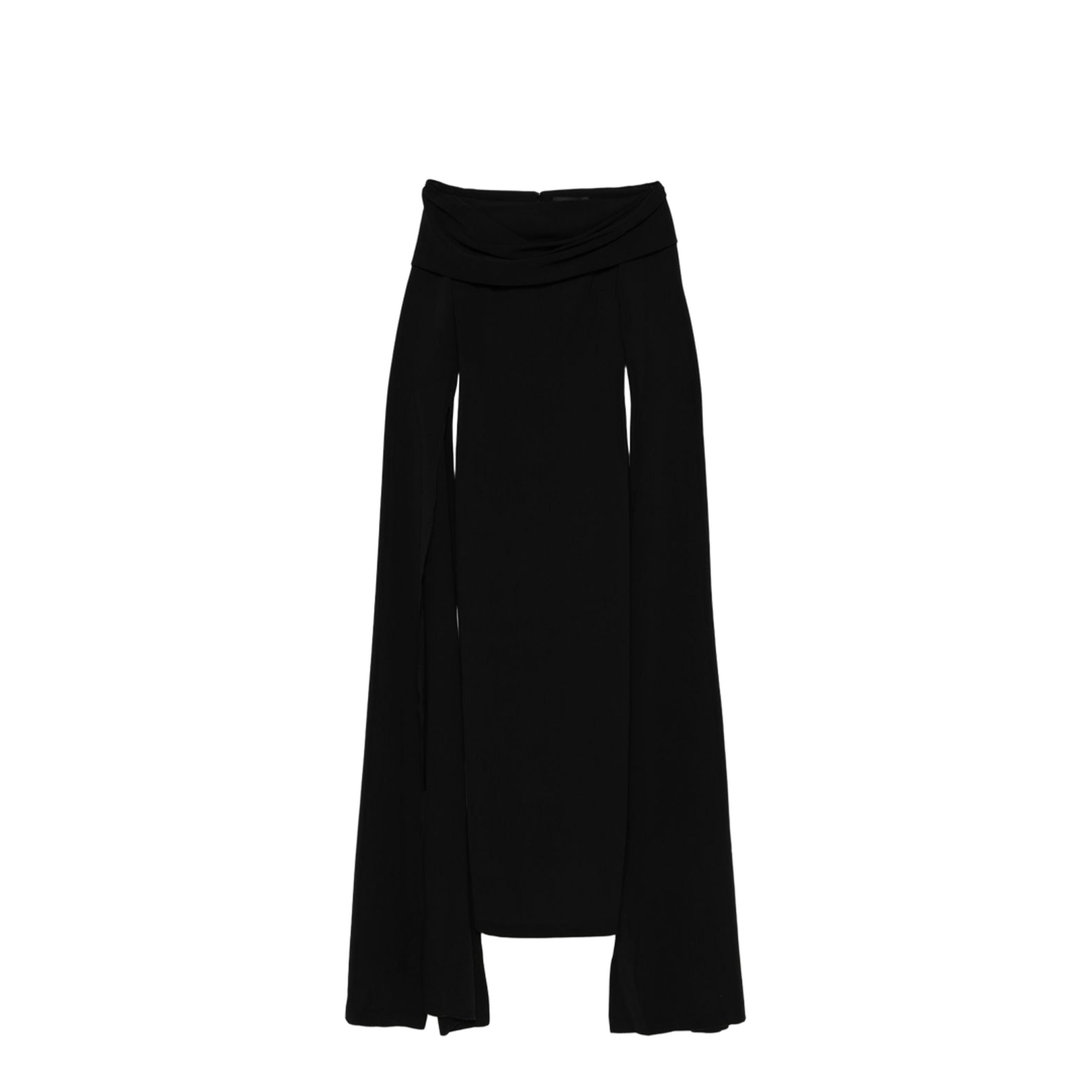 Black Off-Shoulder Neckline Maxi Length Dress - Image 1