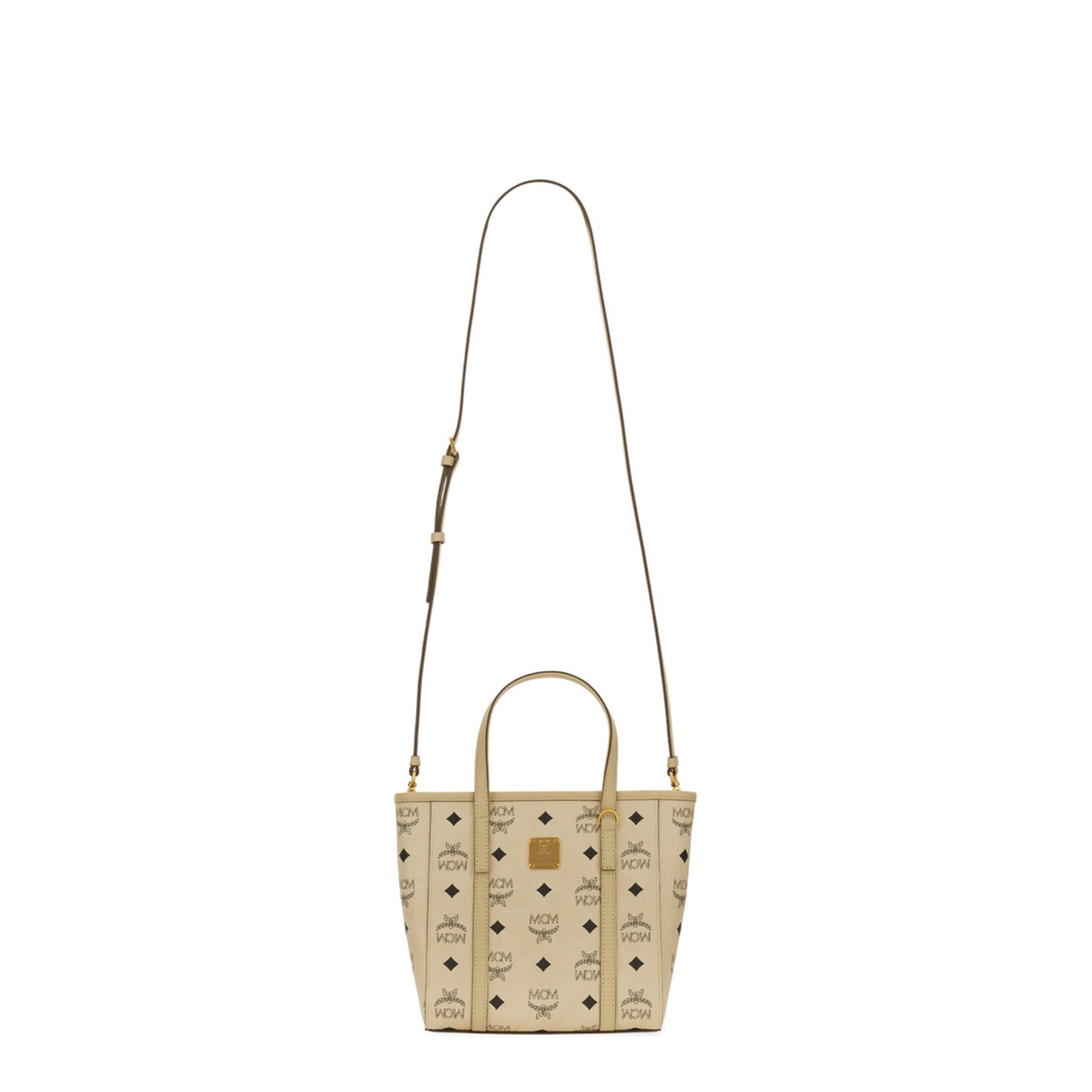 Toni Mini Visetos Coated Canvas Shopper - Beige - Image 5