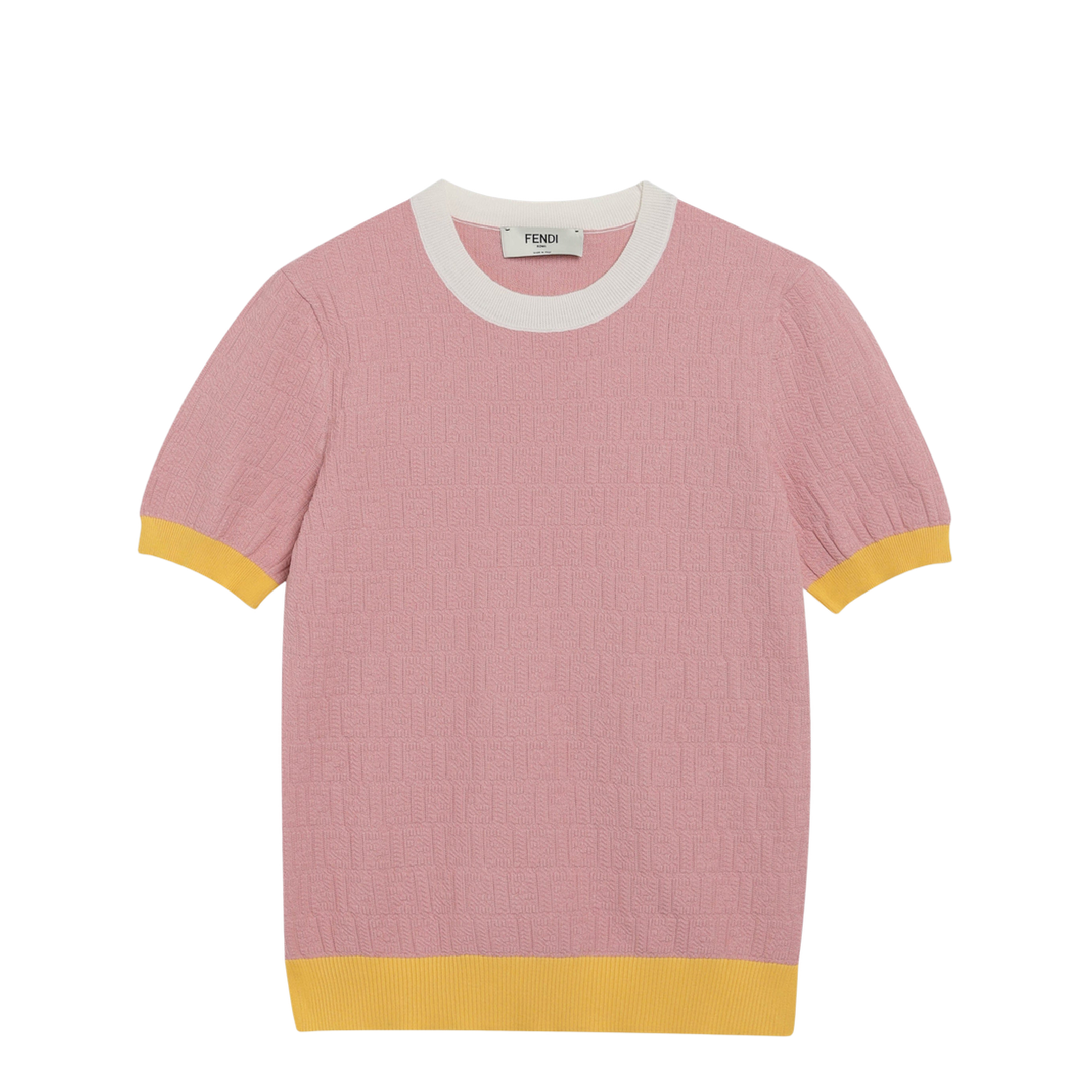 Pink Polo T-Shirt with Jacquard - Image 1