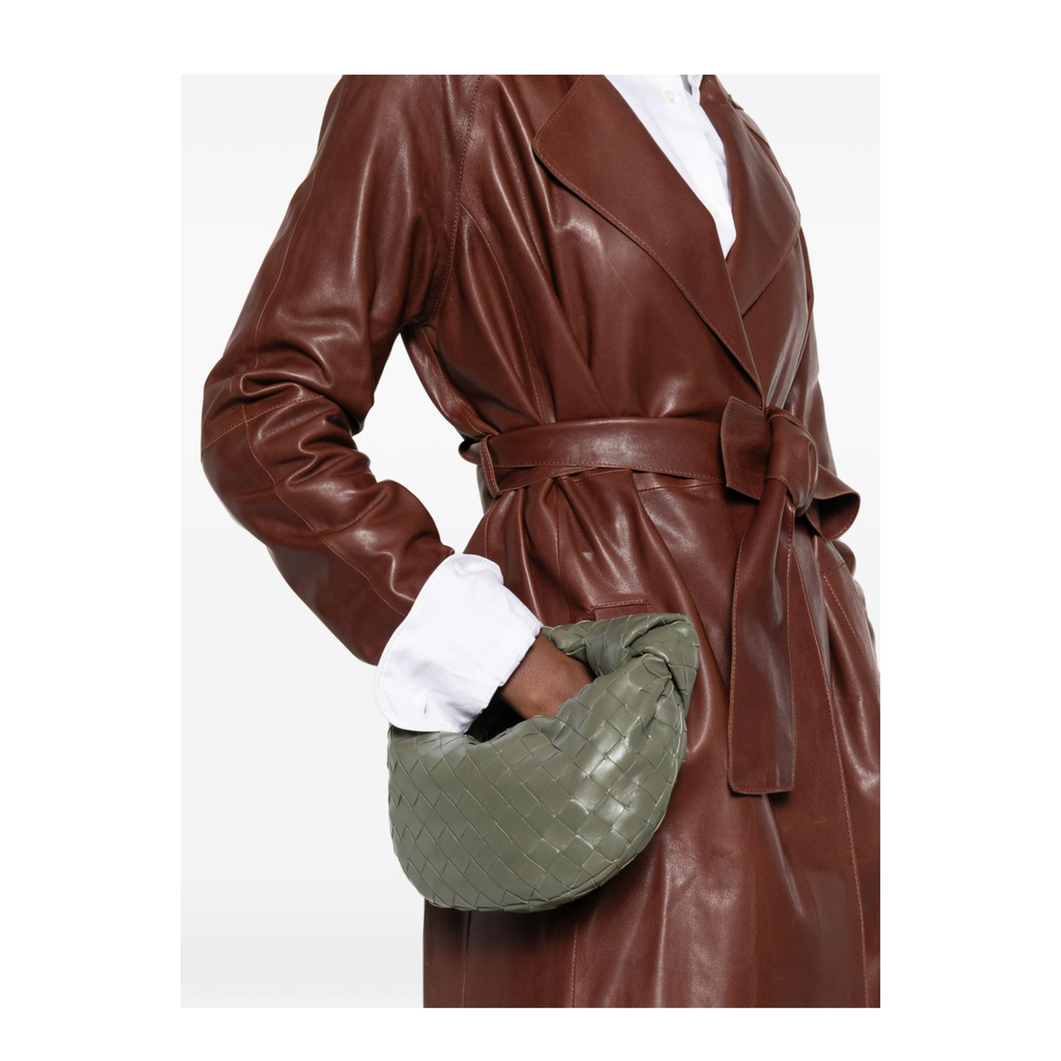 Jodie Mini Lambskin Top-Handle Bag - Cypress - Image 5