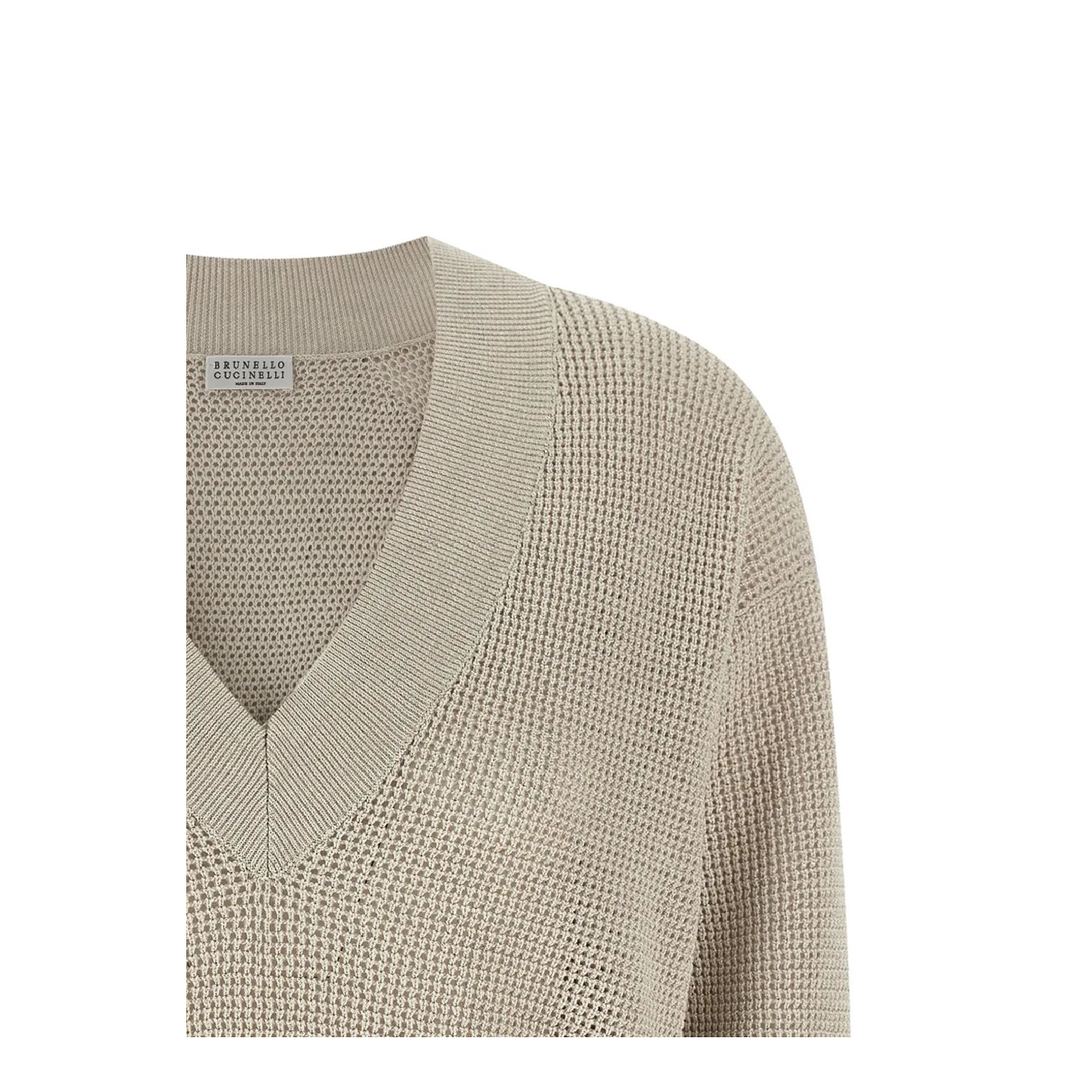 Openwork V-Neck Sweater - Image 4