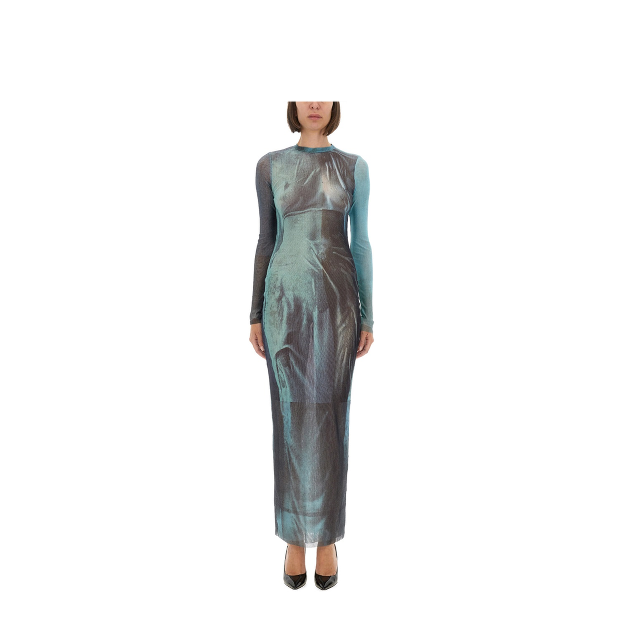 Mesh Long Dress - Image 1